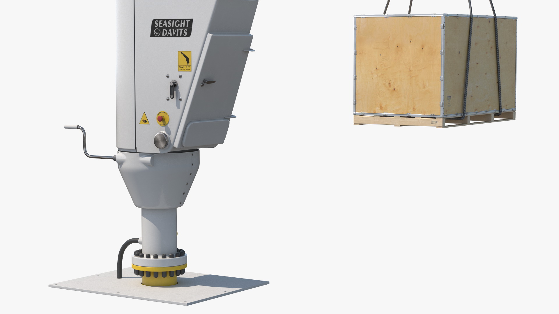 3D Seasight Davits Crane with Load