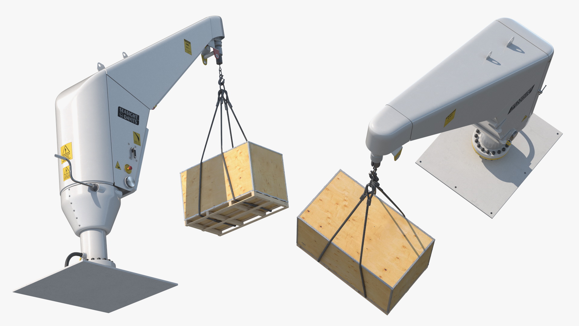 3D Seasight Davits Crane with Load