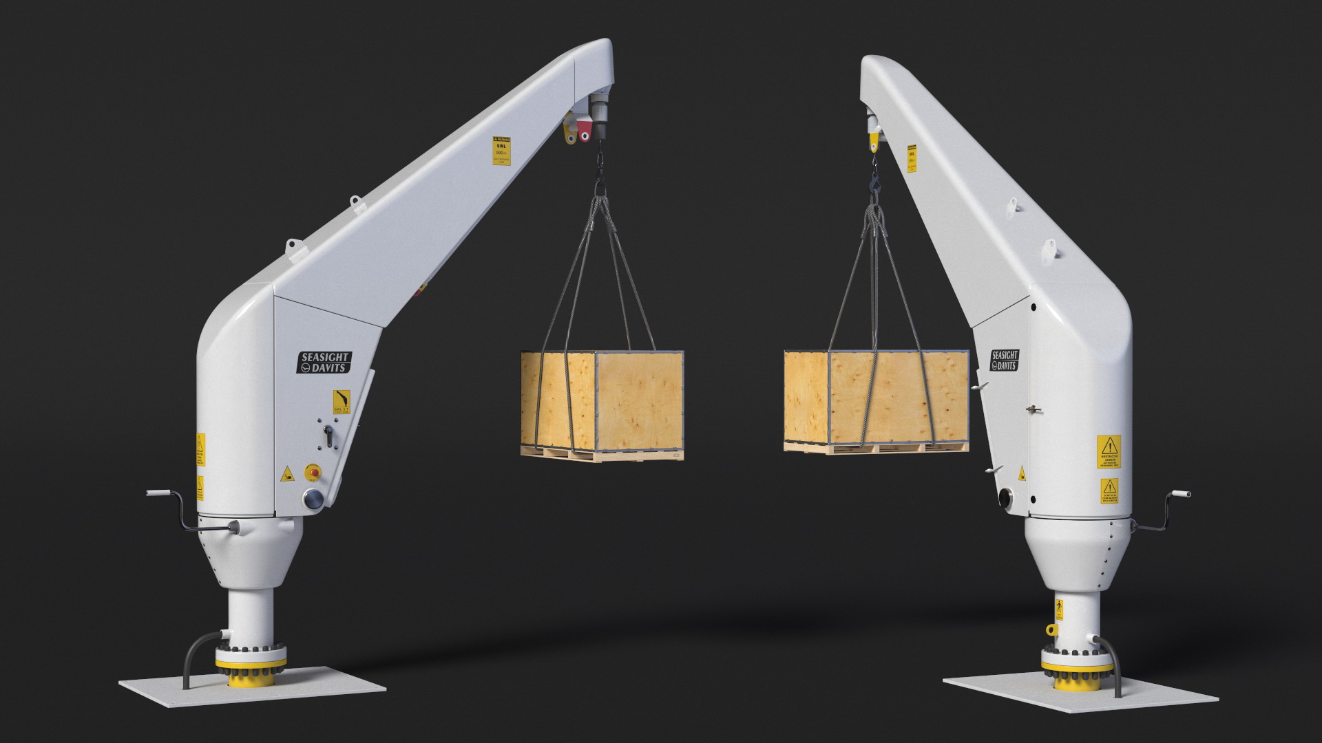 3D Seasight Davits Crane with Load