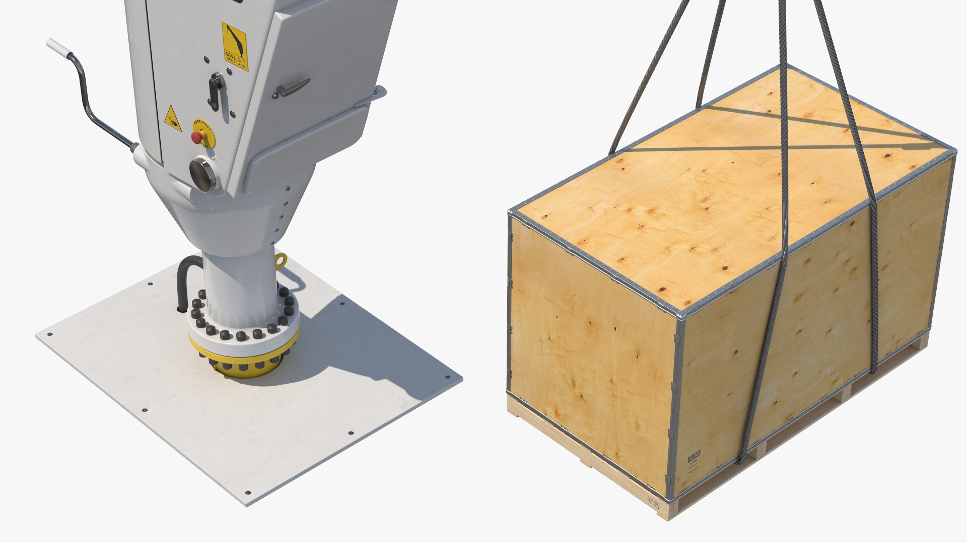 3D Seasight Davits Crane with Load