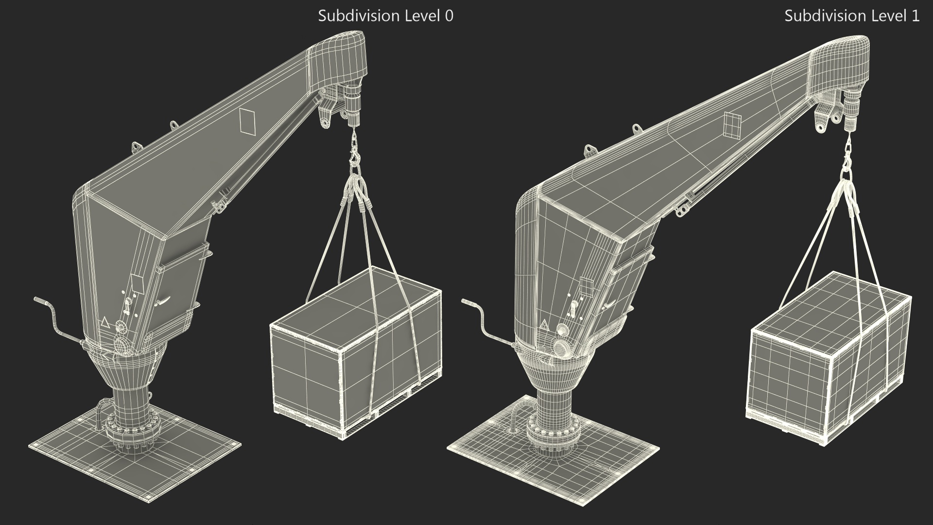 3D Seasight Davits Crane with Load