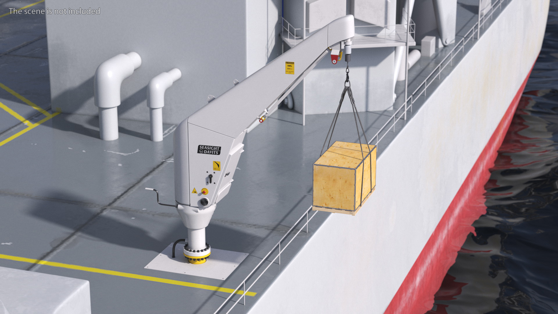 3D Seasight Davits Crane with Load