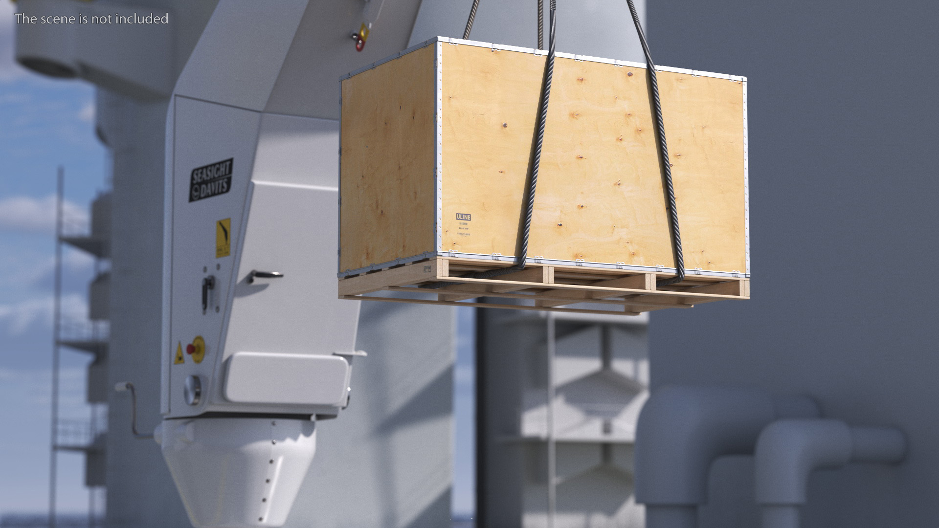 3D Seasight Davits Crane with Load