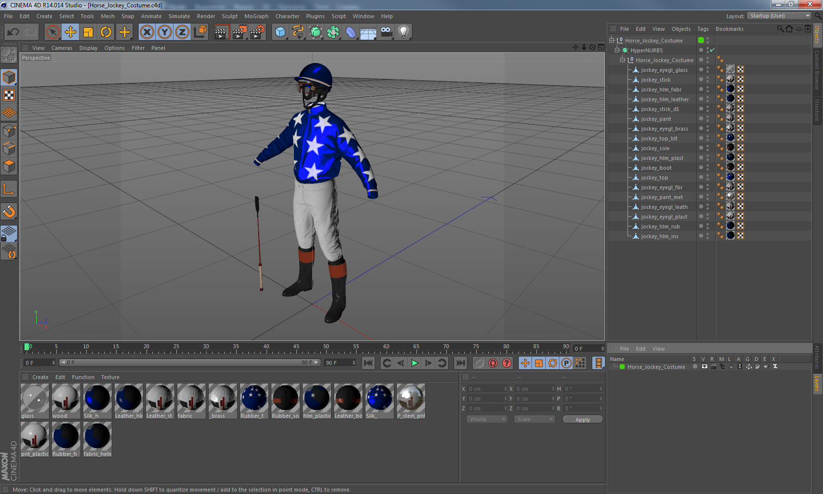 3D model Horse Jockey Costume