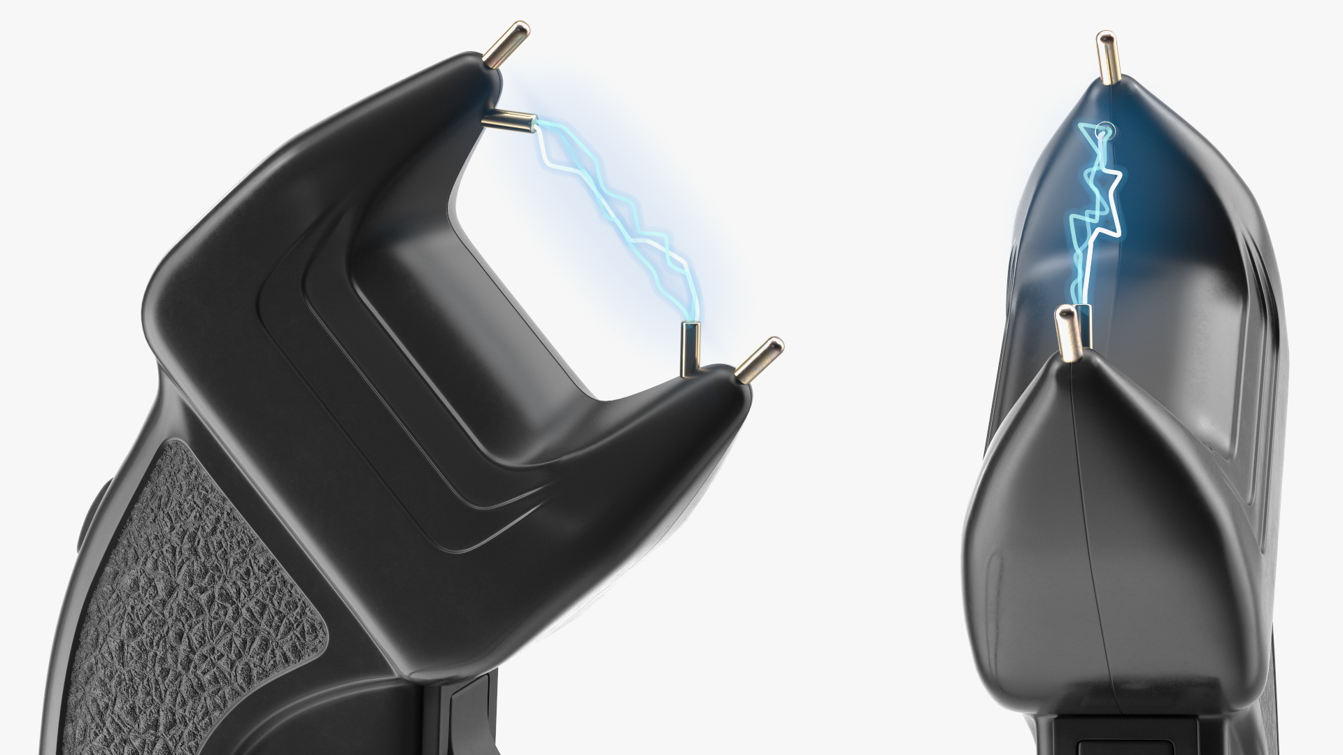 3D Professional Stun Gun with Electrical Charge Fur model