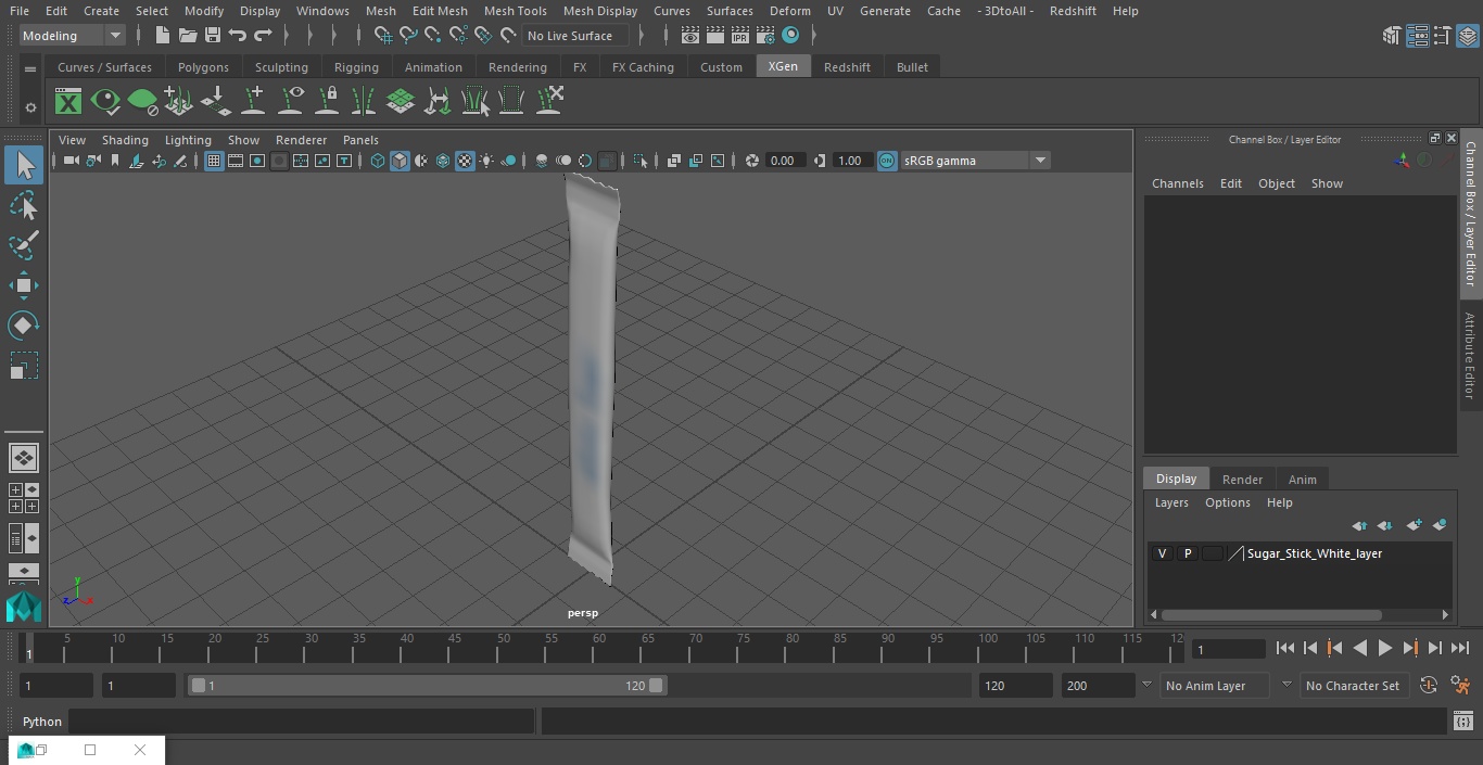 Sugar Stick White 3D