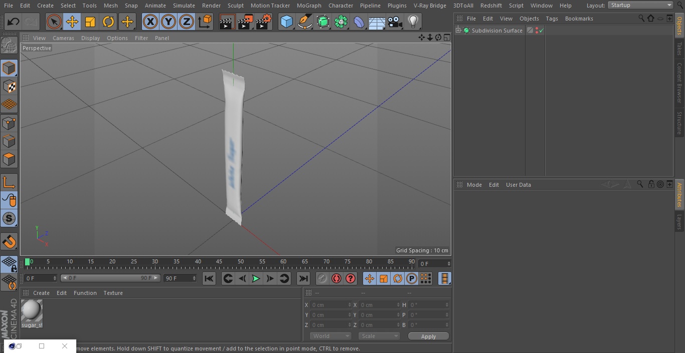 Sugar Stick White 3D