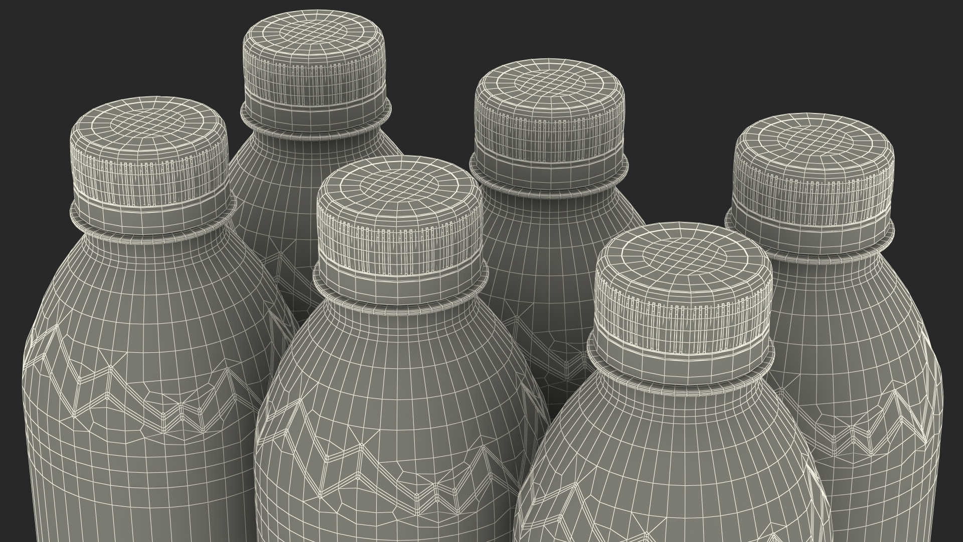 Evian Mineral Water 330ml 6 Bottle Pack 3D model