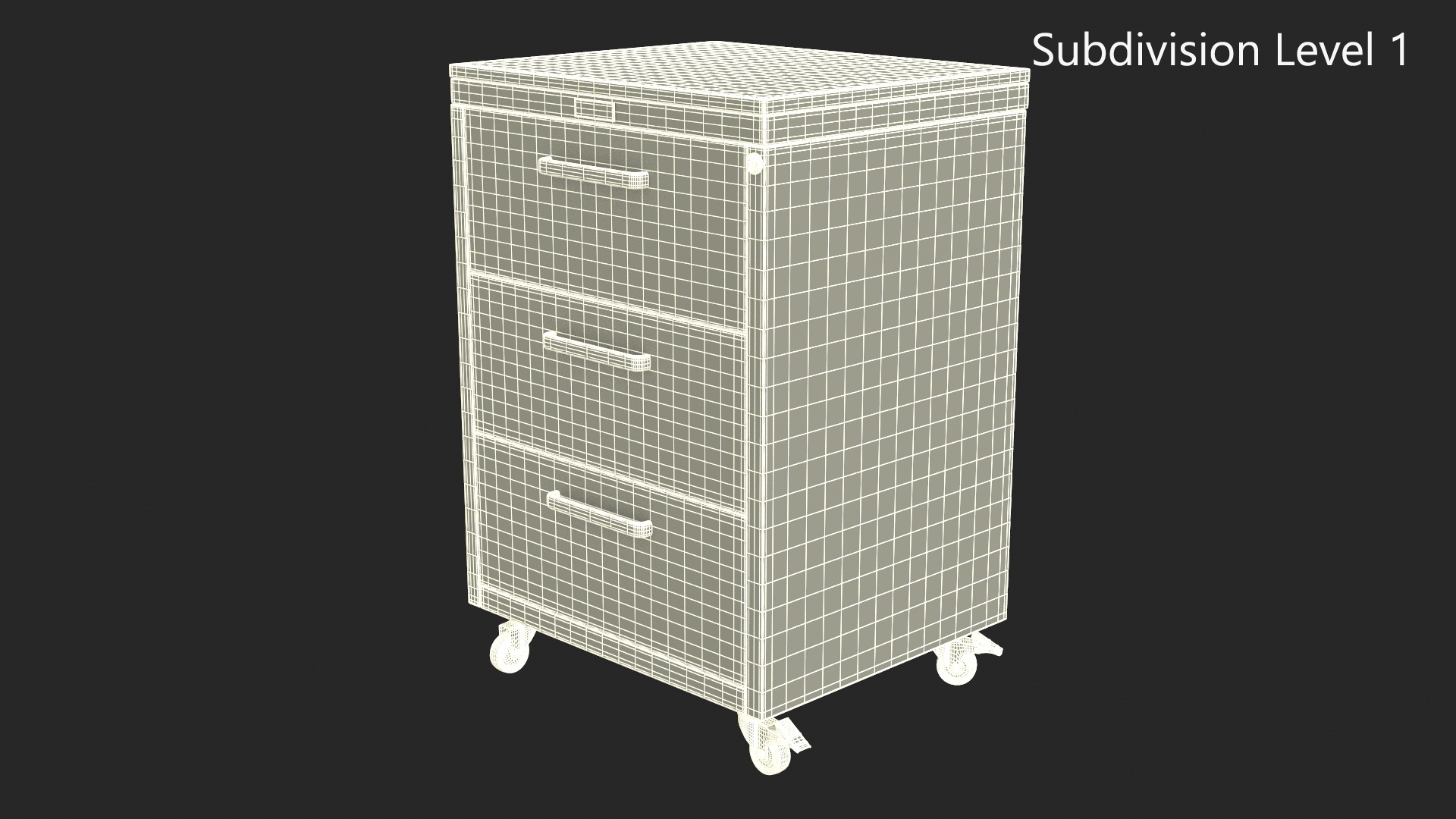 3D model Wheeled Medical Storage Locker