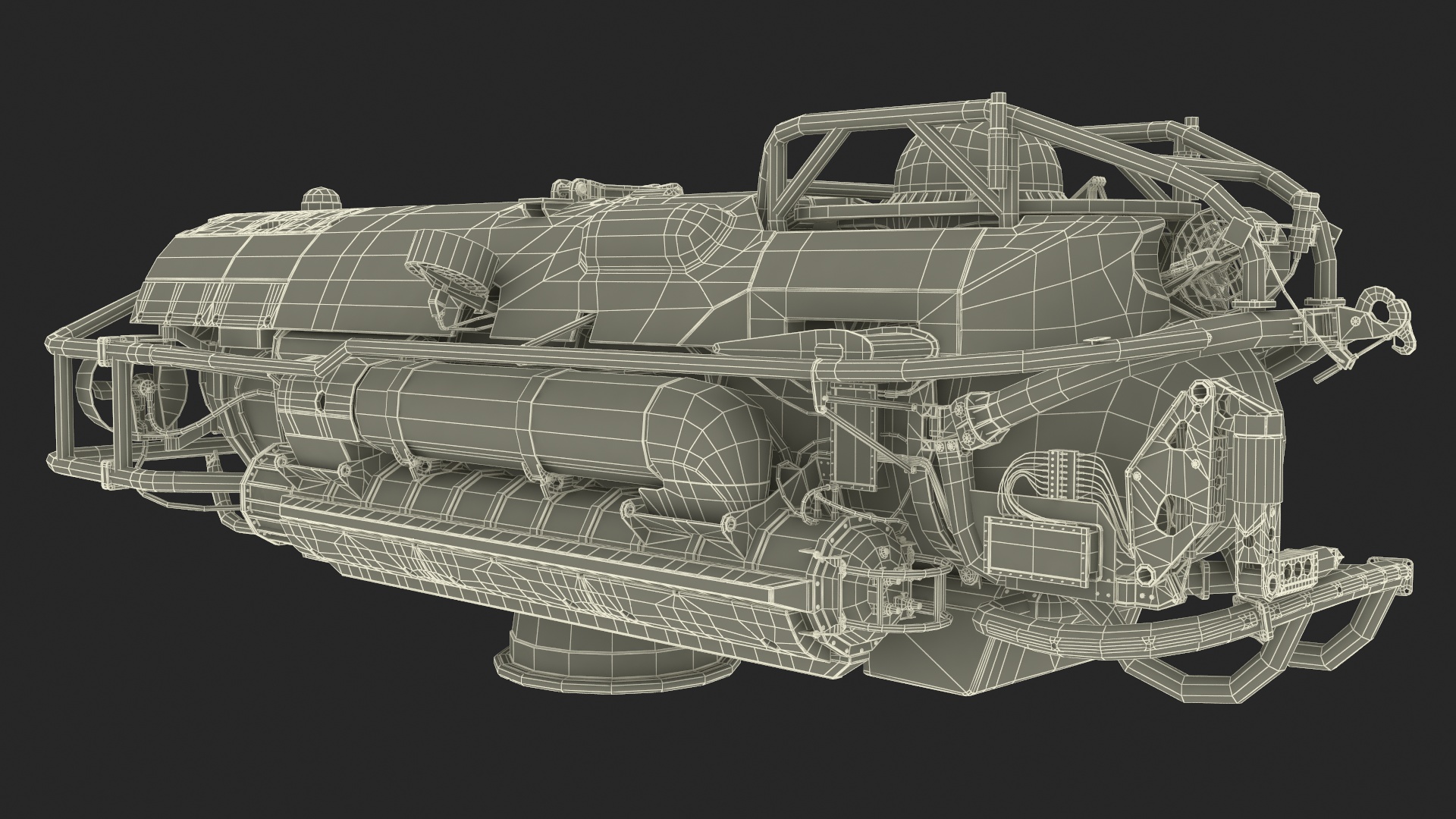 3D Rescue Submarine Orange model
