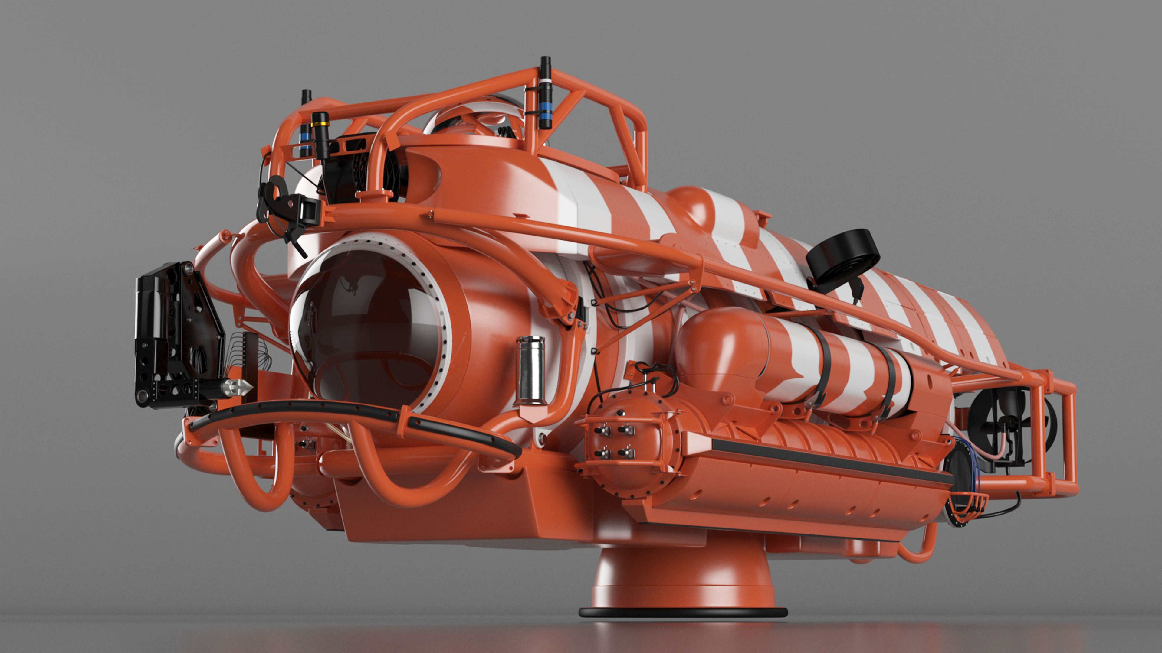 3D Rescue Submarine Orange model