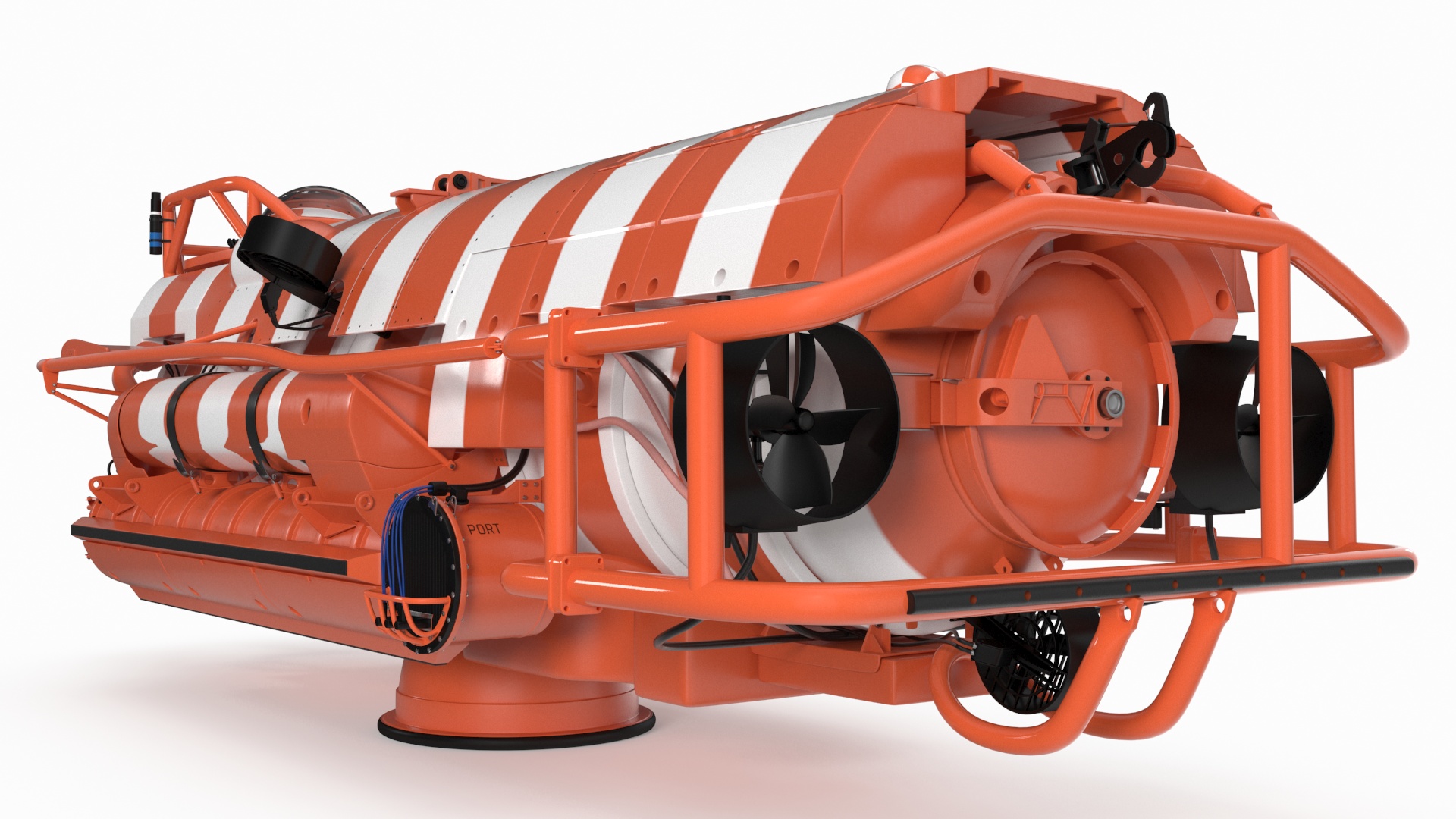 3D Rescue Submarine Orange model