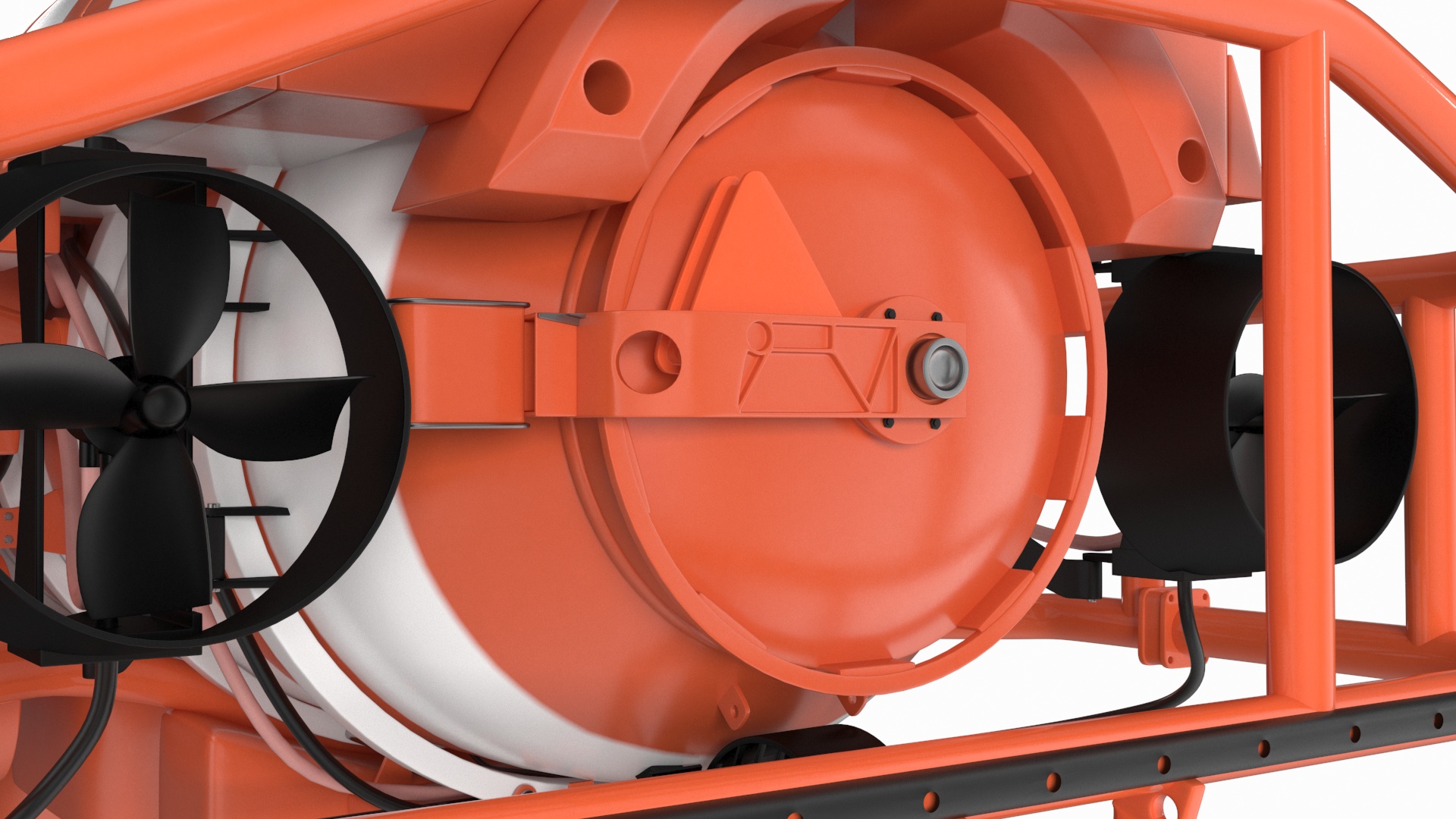 3D Rescue Submarine Orange model