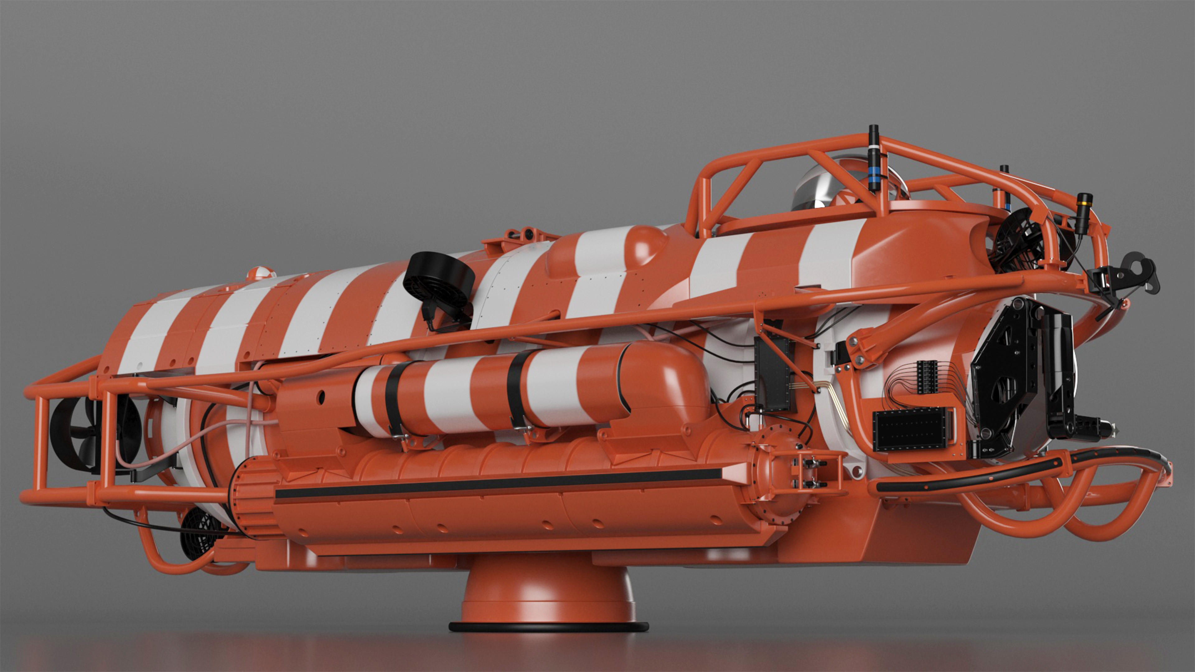 3D Rescue Submarine Orange model