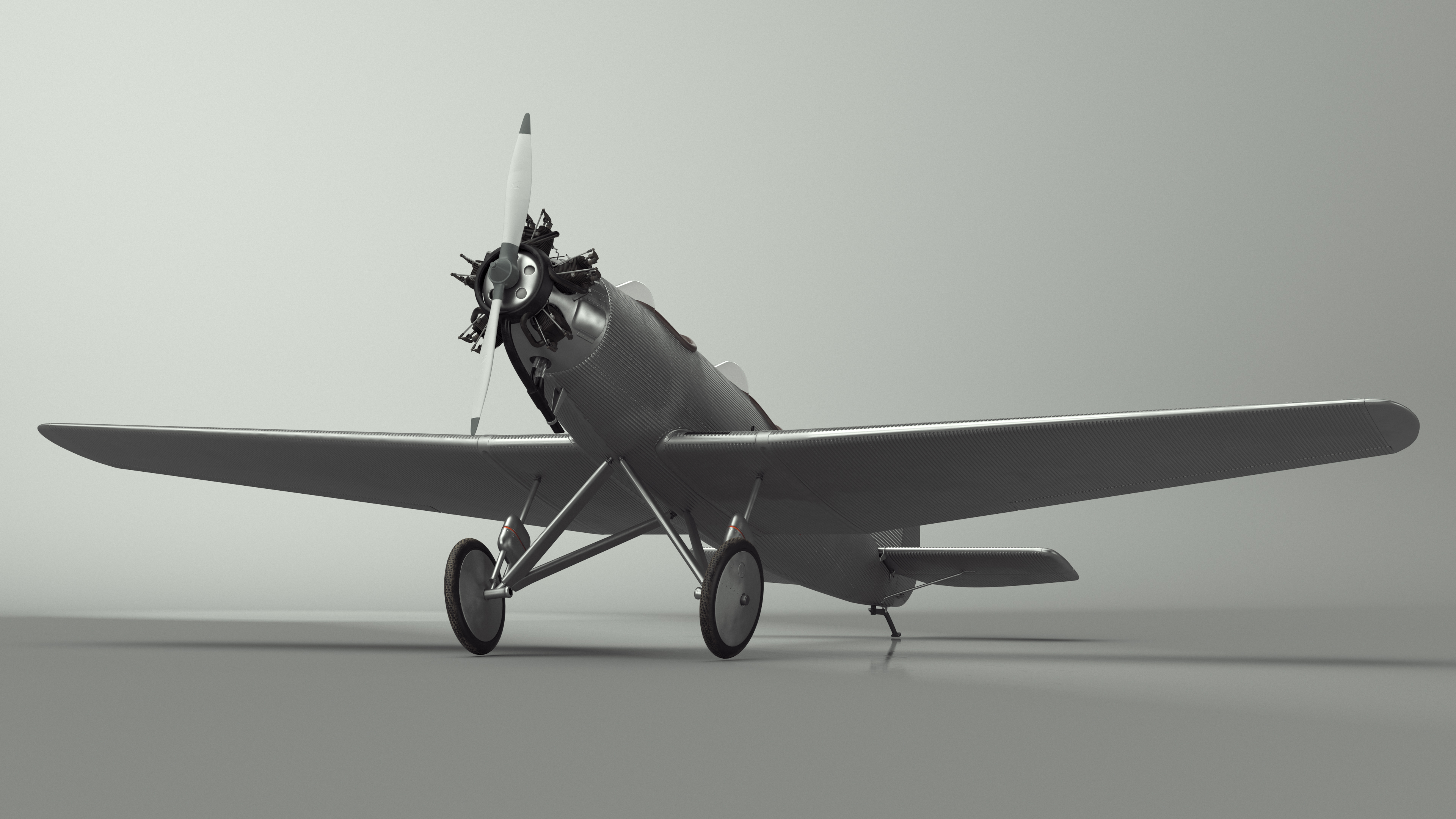 3D Vintage Propeller Aircraft