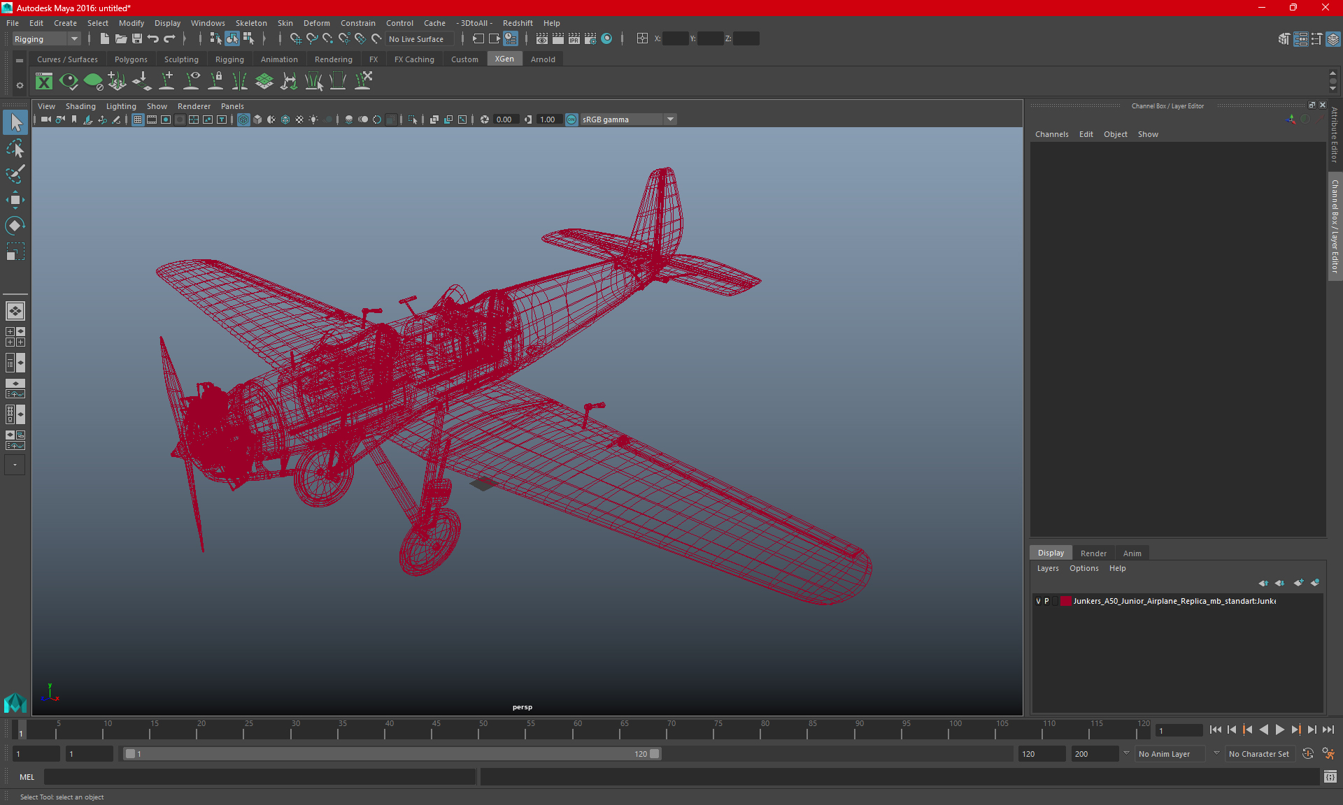 3D Vintage Propeller Aircraft
