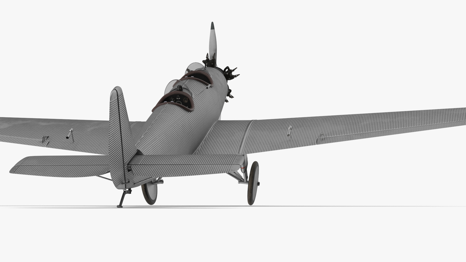 3D Vintage Propeller Aircraft
