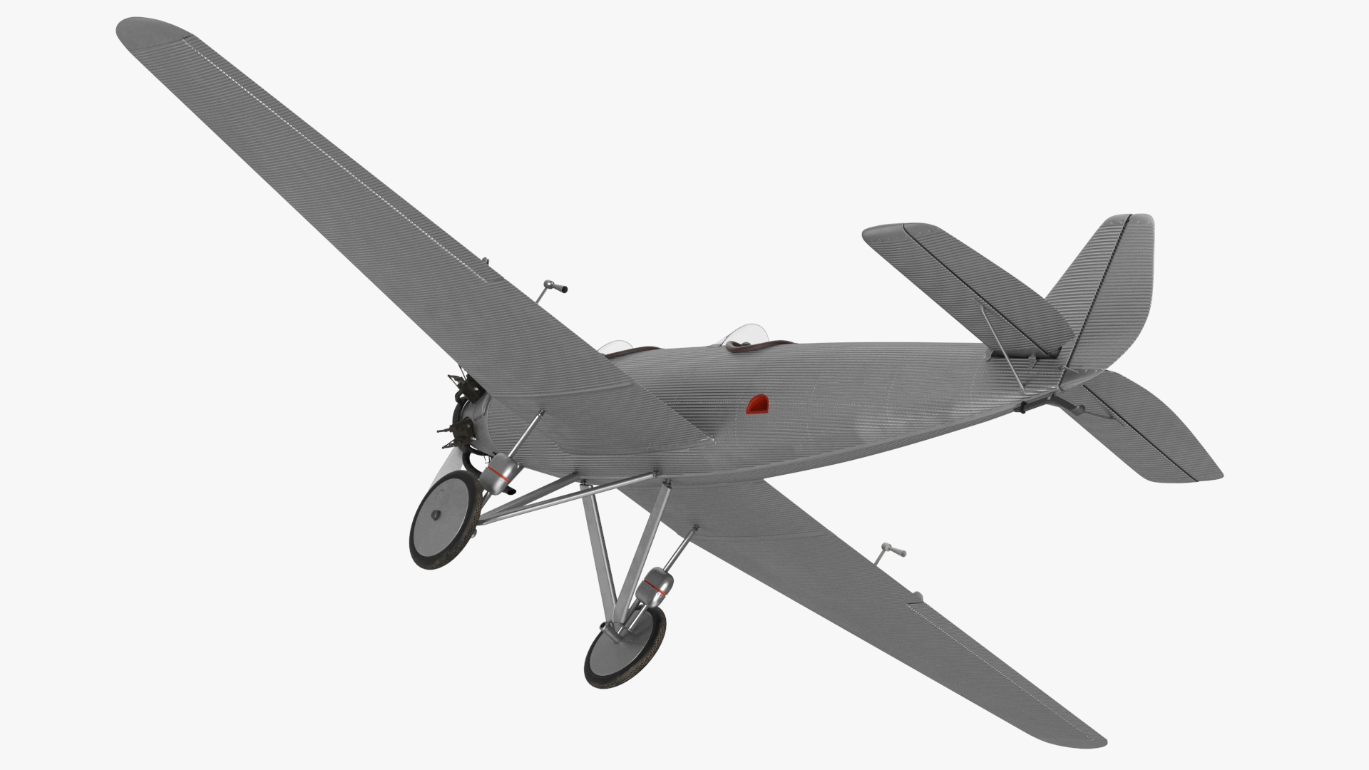 3D Vintage Propeller Aircraft