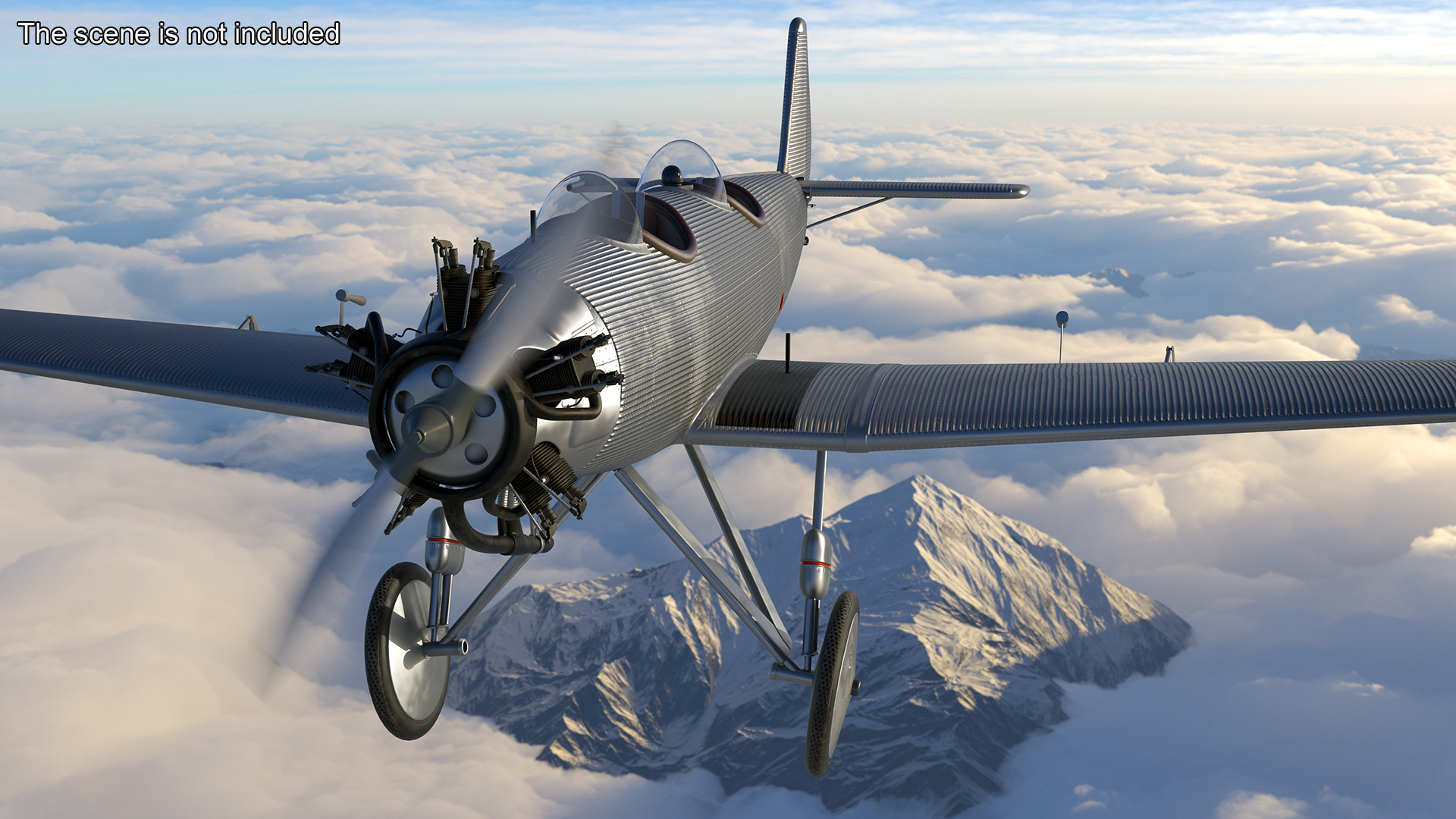 3D Vintage Propeller Aircraft