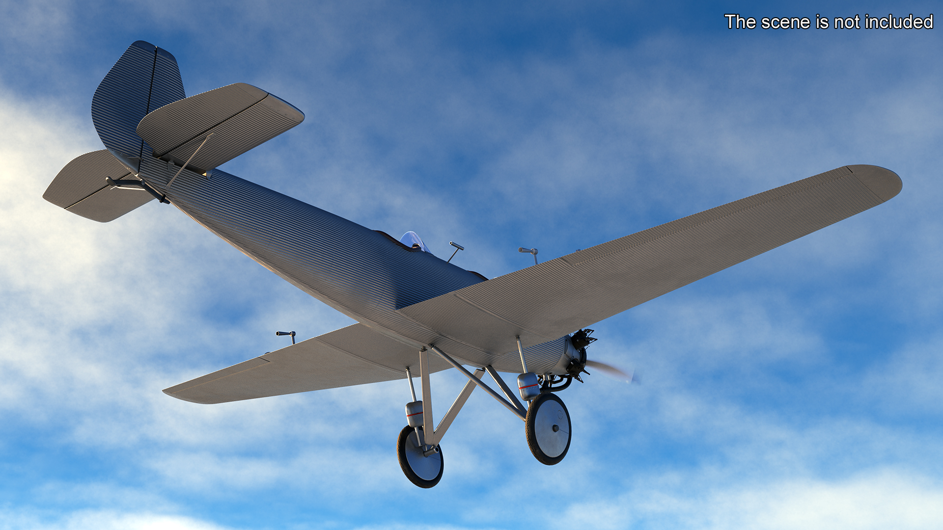 3D Vintage Propeller Aircraft