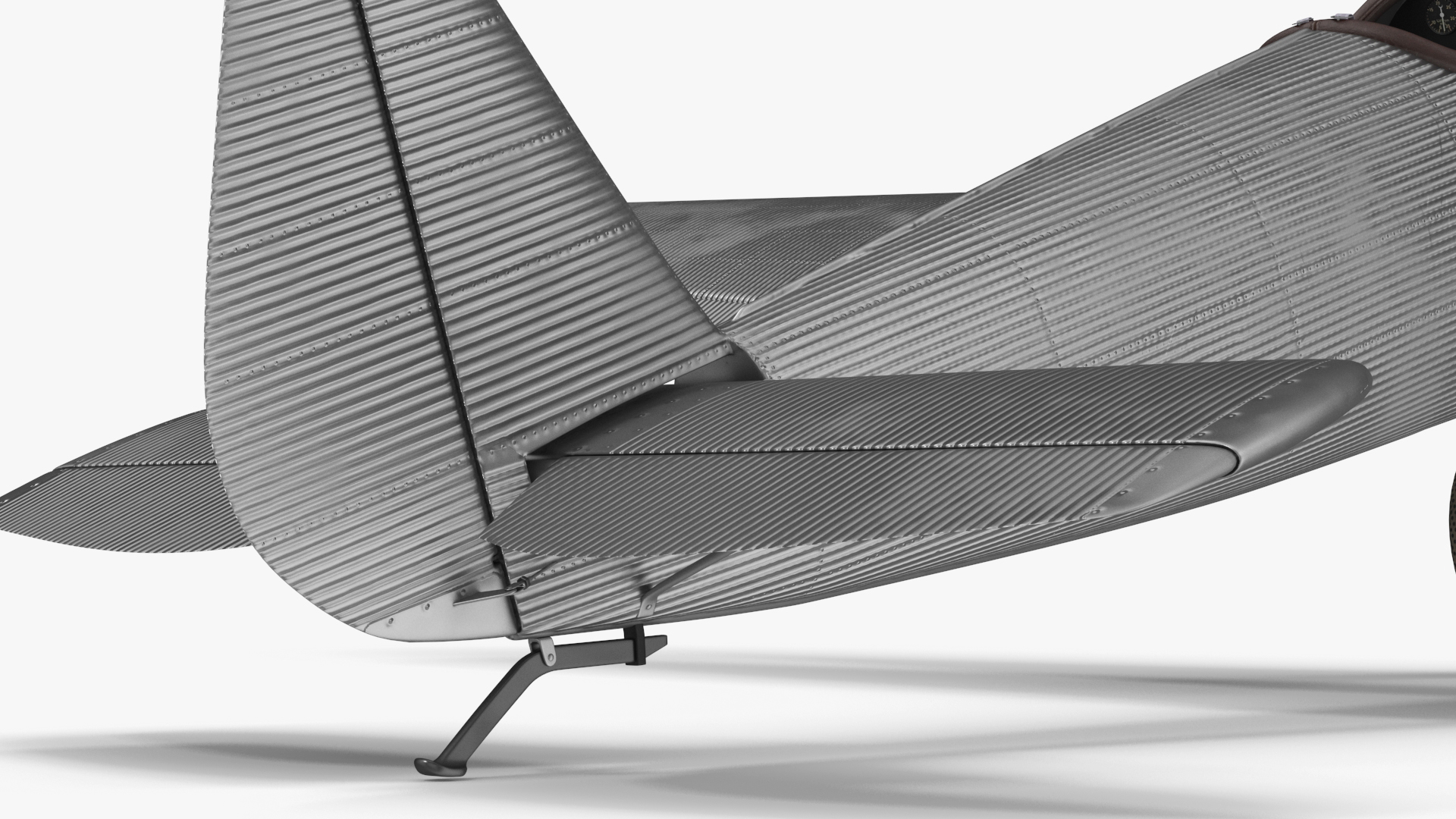 3D Vintage Propeller Aircraft
