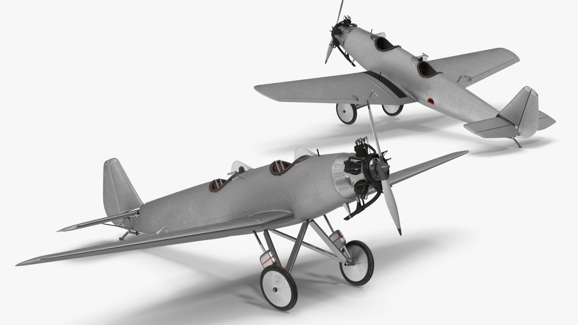 3D Vintage Propeller Aircraft