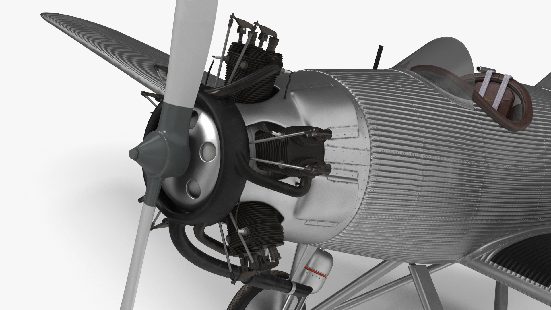 3D Vintage Propeller Aircraft