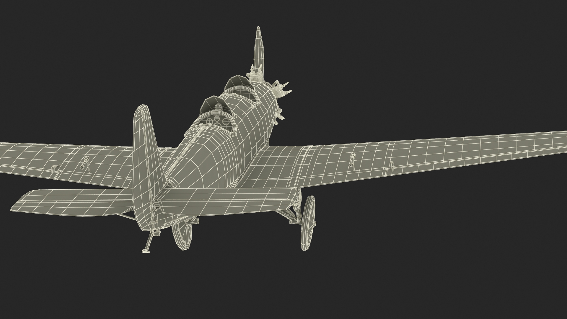 3D Vintage Propeller Aircraft