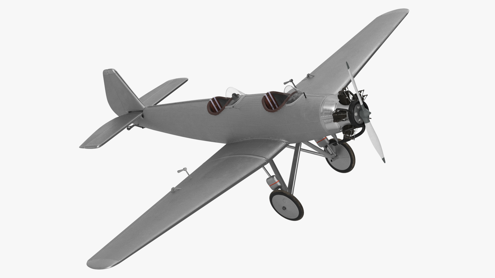 3D Vintage Propeller Aircraft