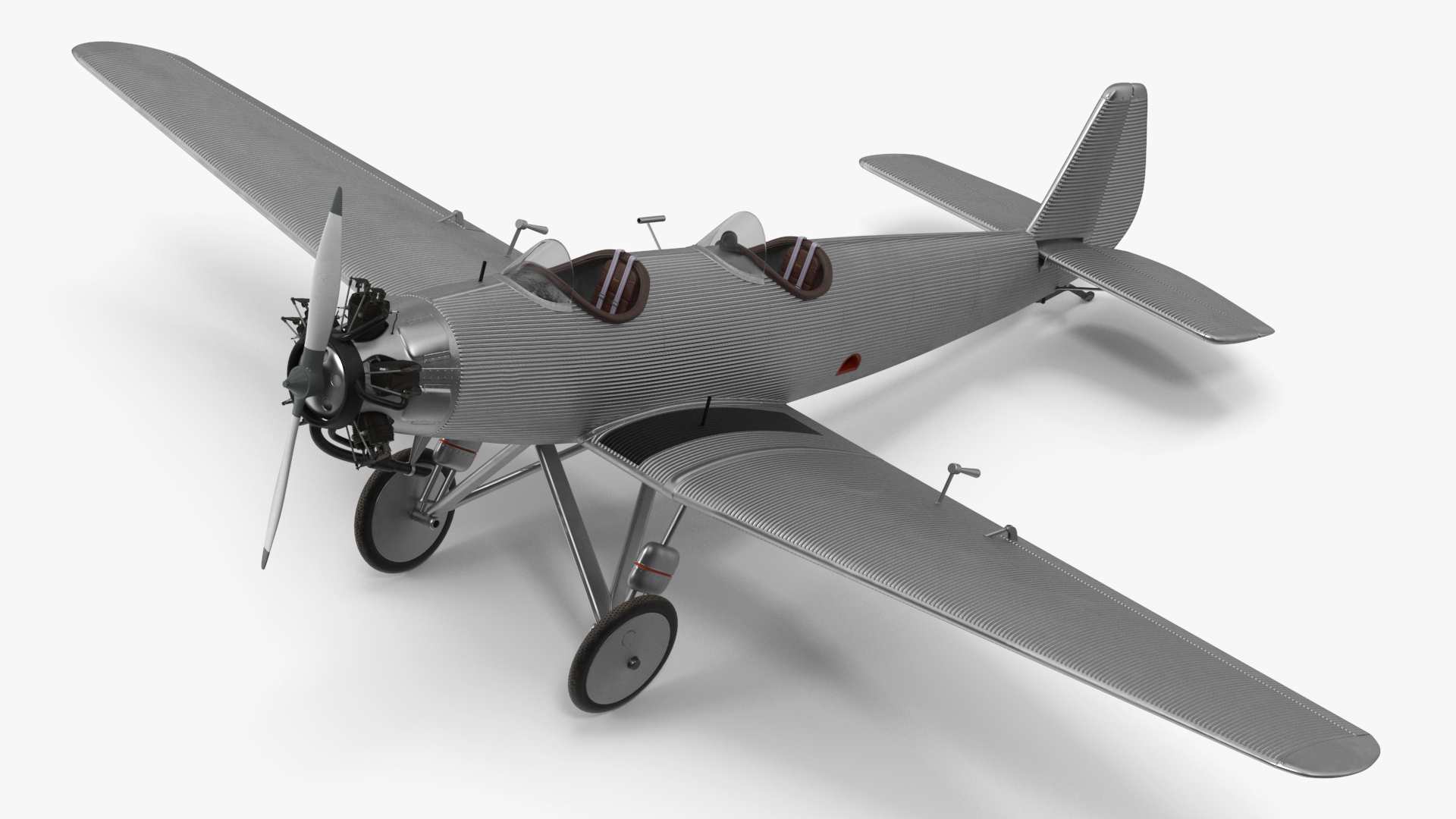 3D Vintage Propeller Aircraft