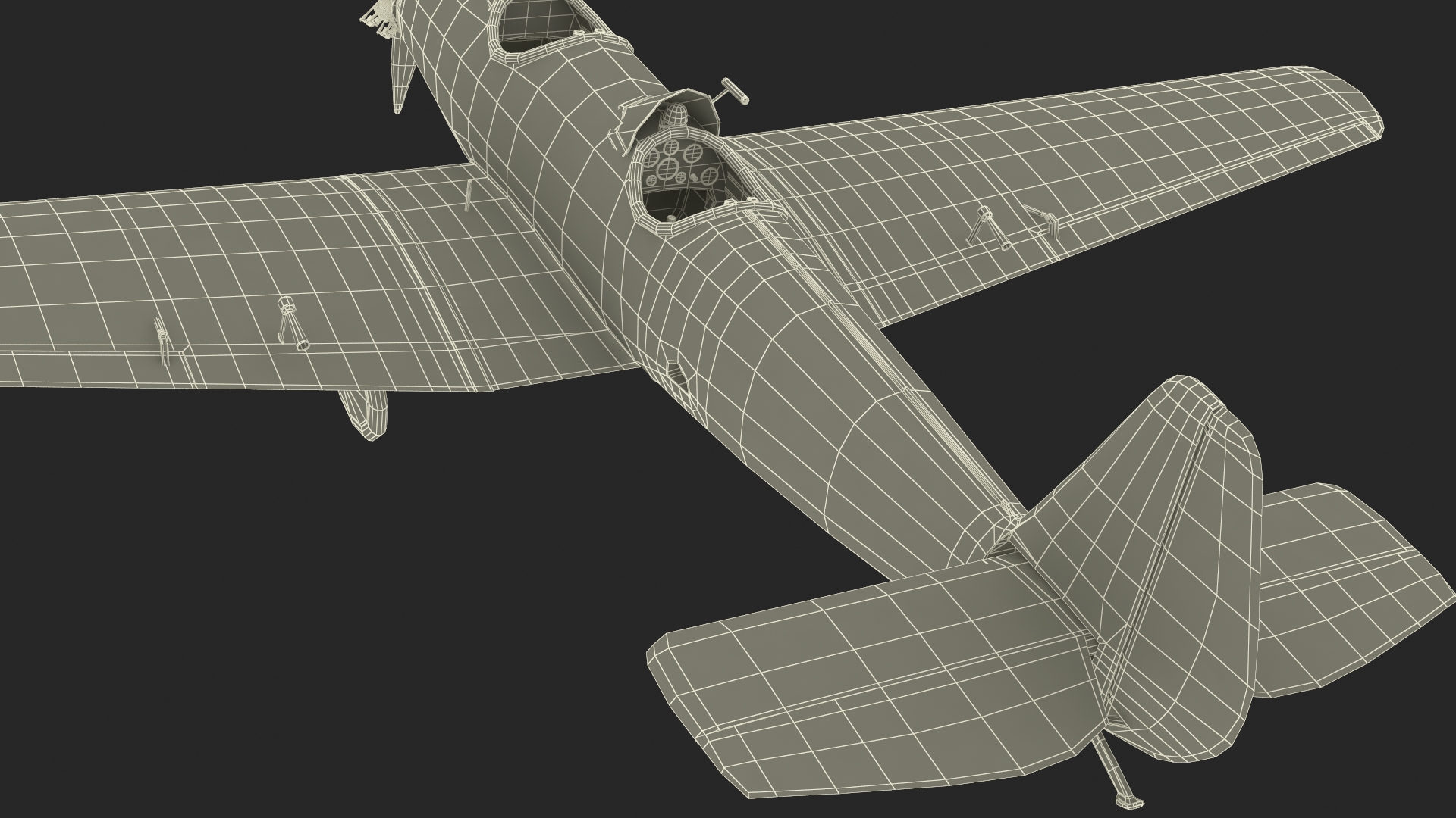 3D Vintage Propeller Aircraft