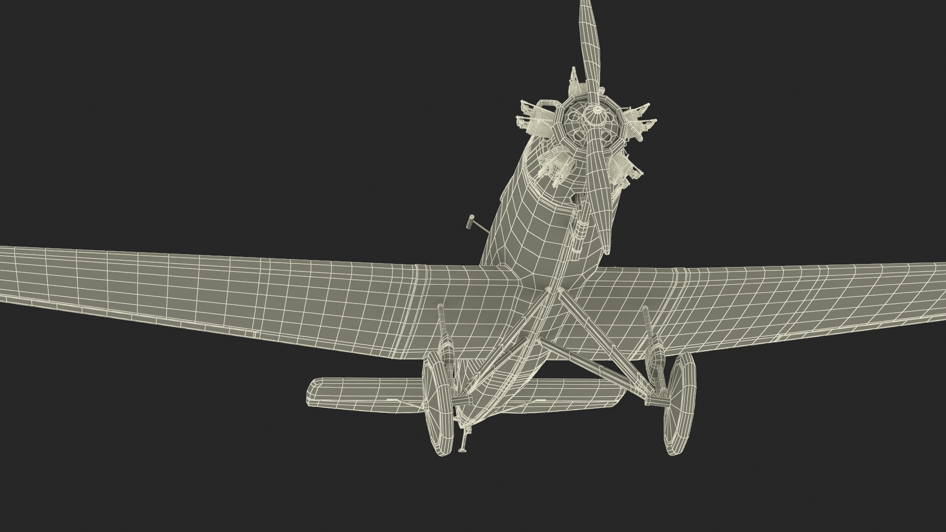 3D Vintage Propeller Aircraft