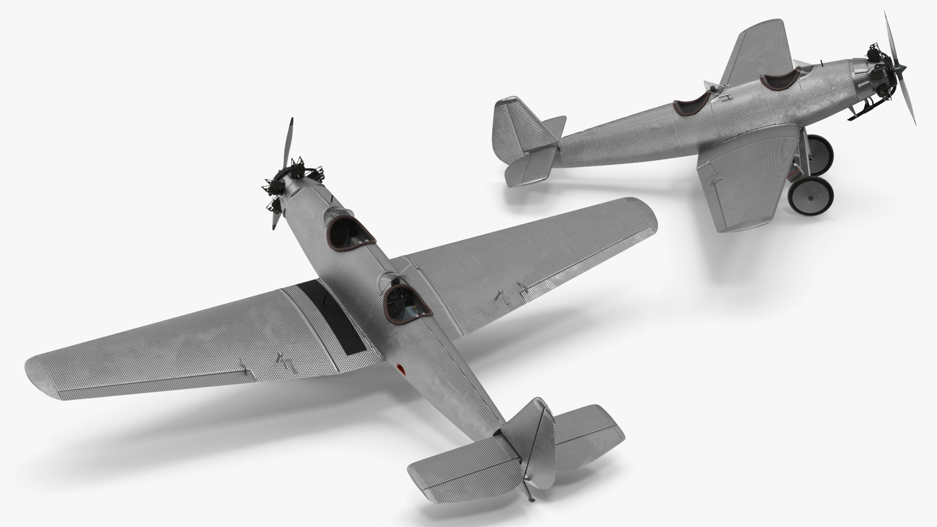 3D Vintage Propeller Aircraft