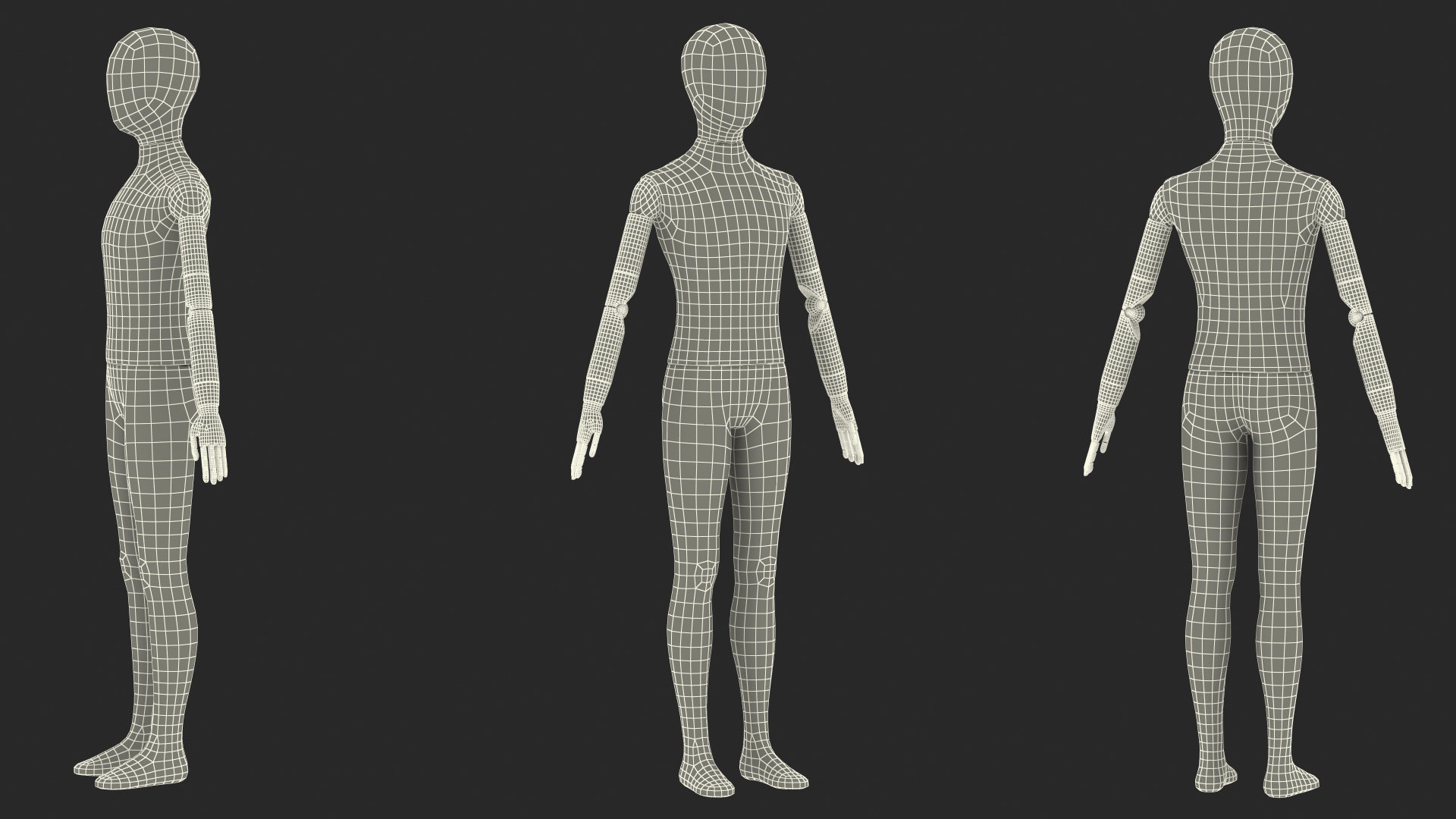 3D Flexible Child Mannequin Rigged