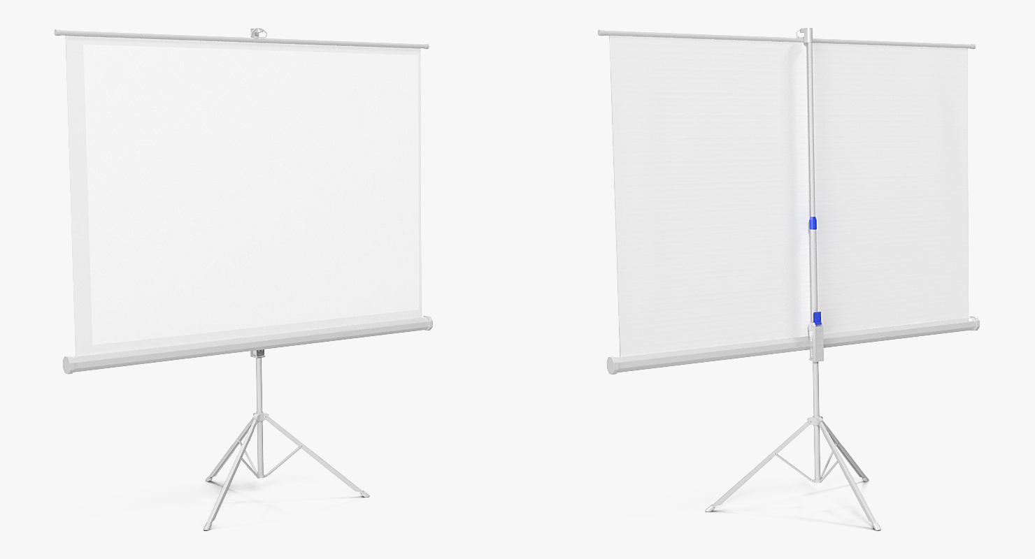Office Tripod Projection Screen White 3D