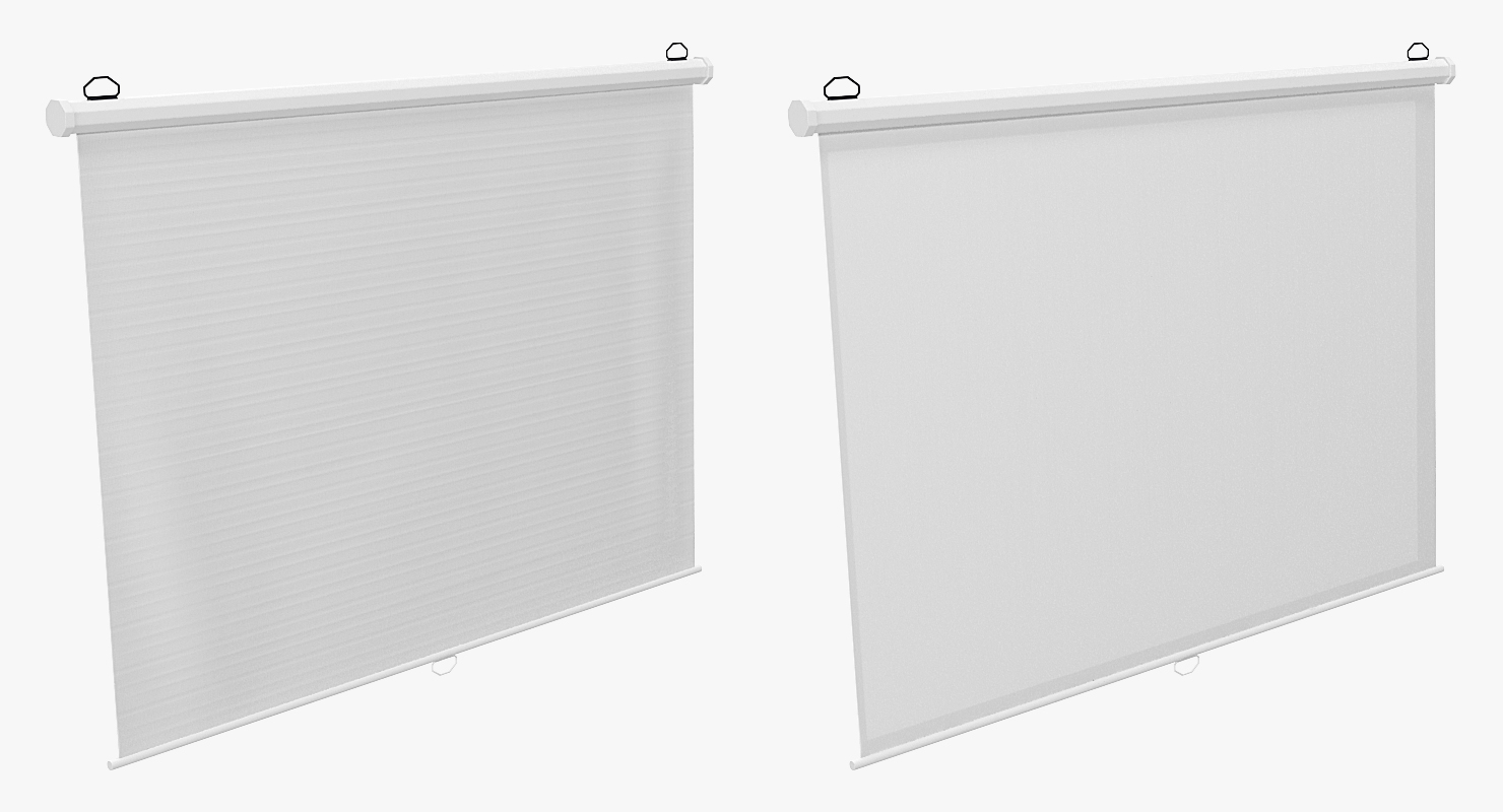 Office Tripod Projection Screen White 3D