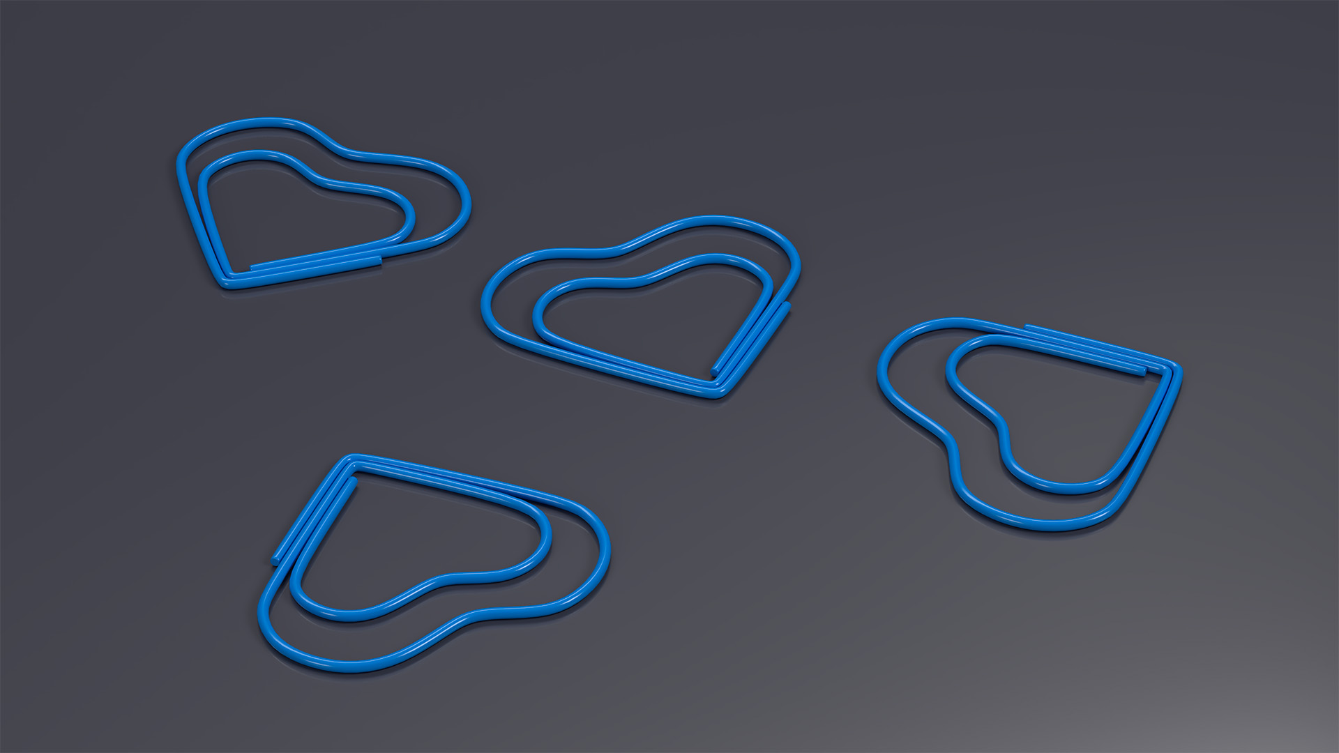 3D Heart Shaped Paper Clip model