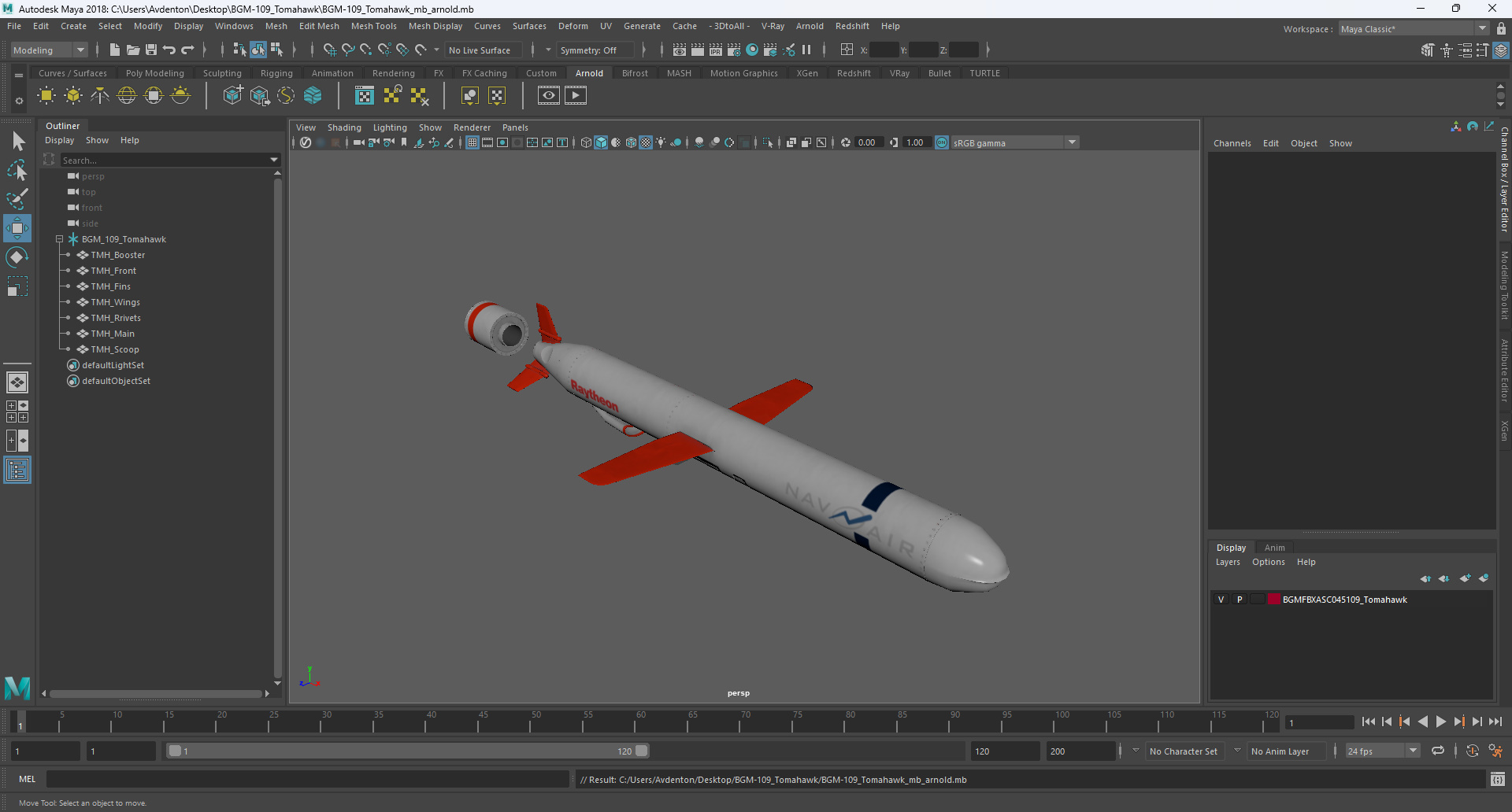 3D BGM-109 Tomahawk
