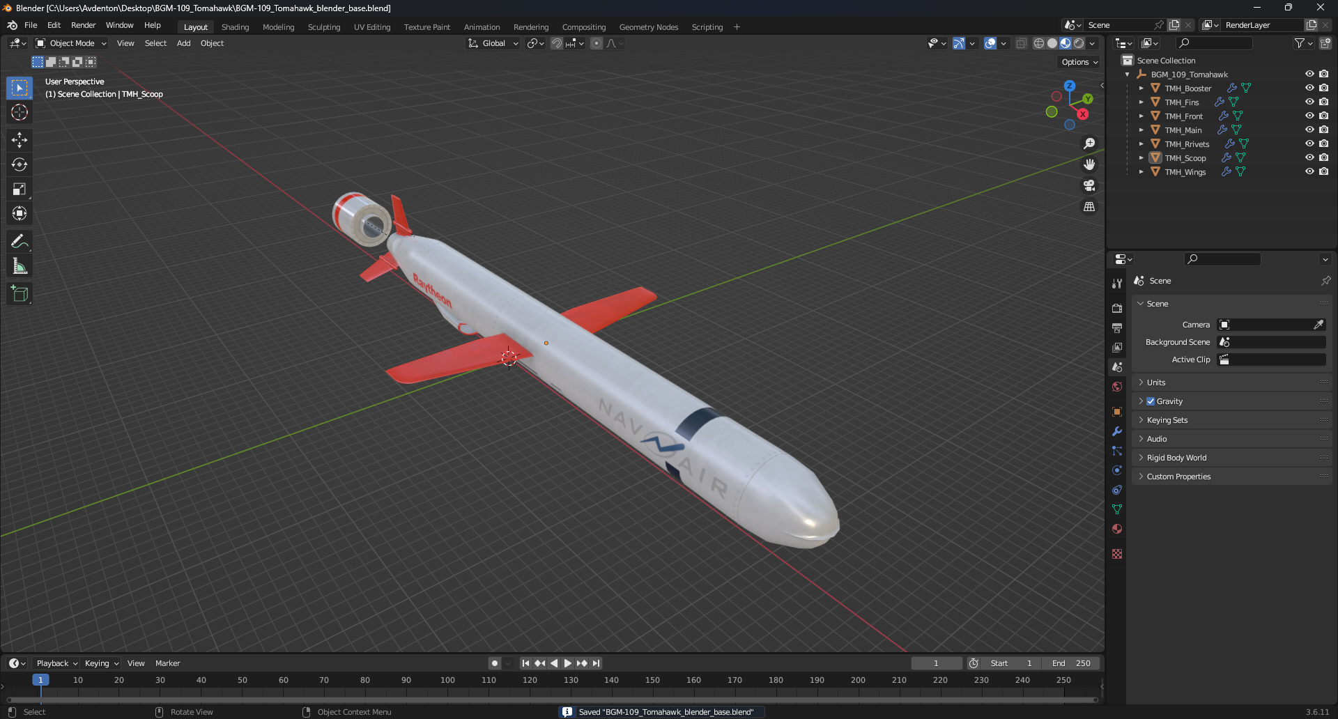 3D BGM-109 Tomahawk