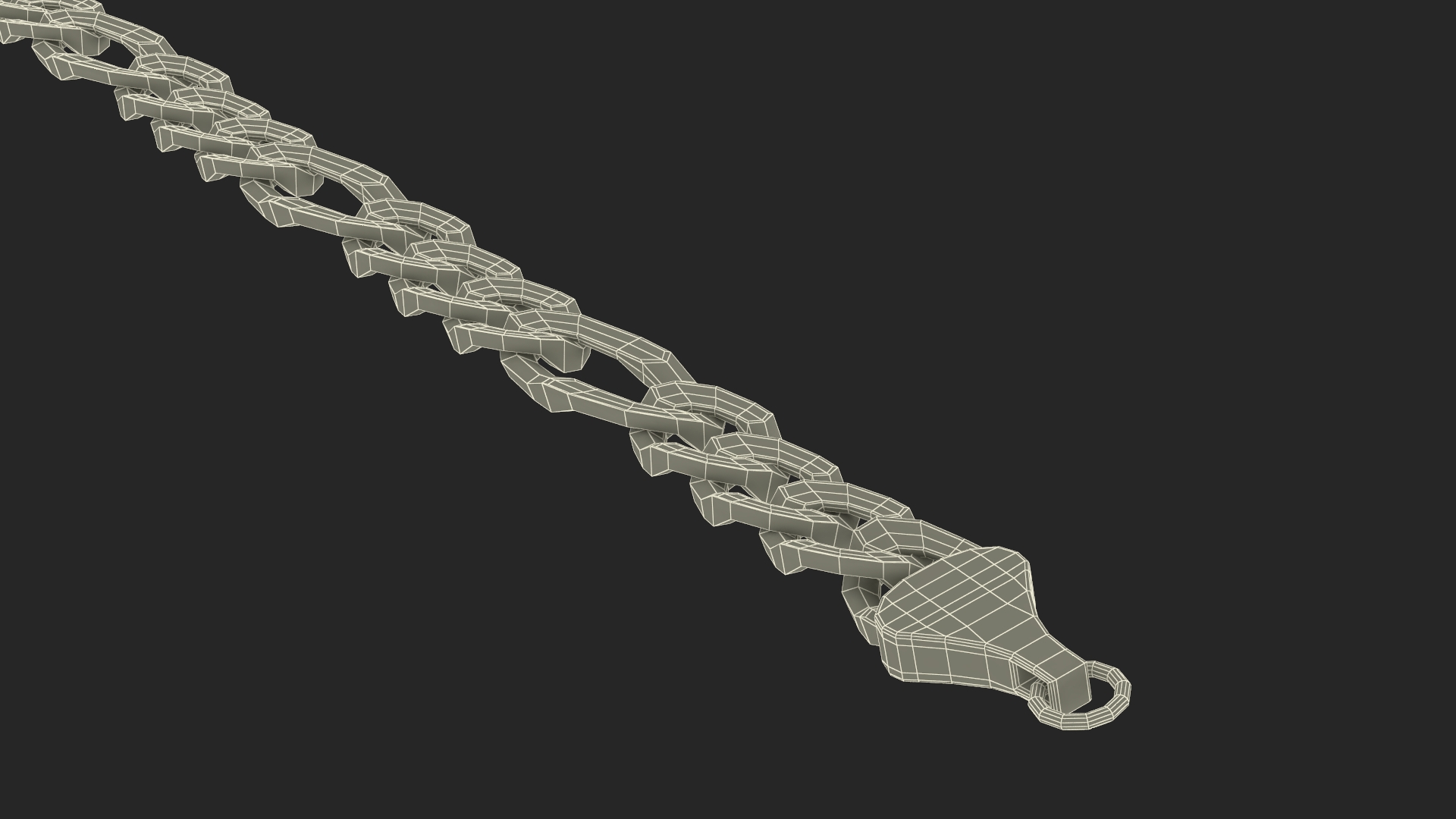 Figaro Jewelry Silver Chain 3D