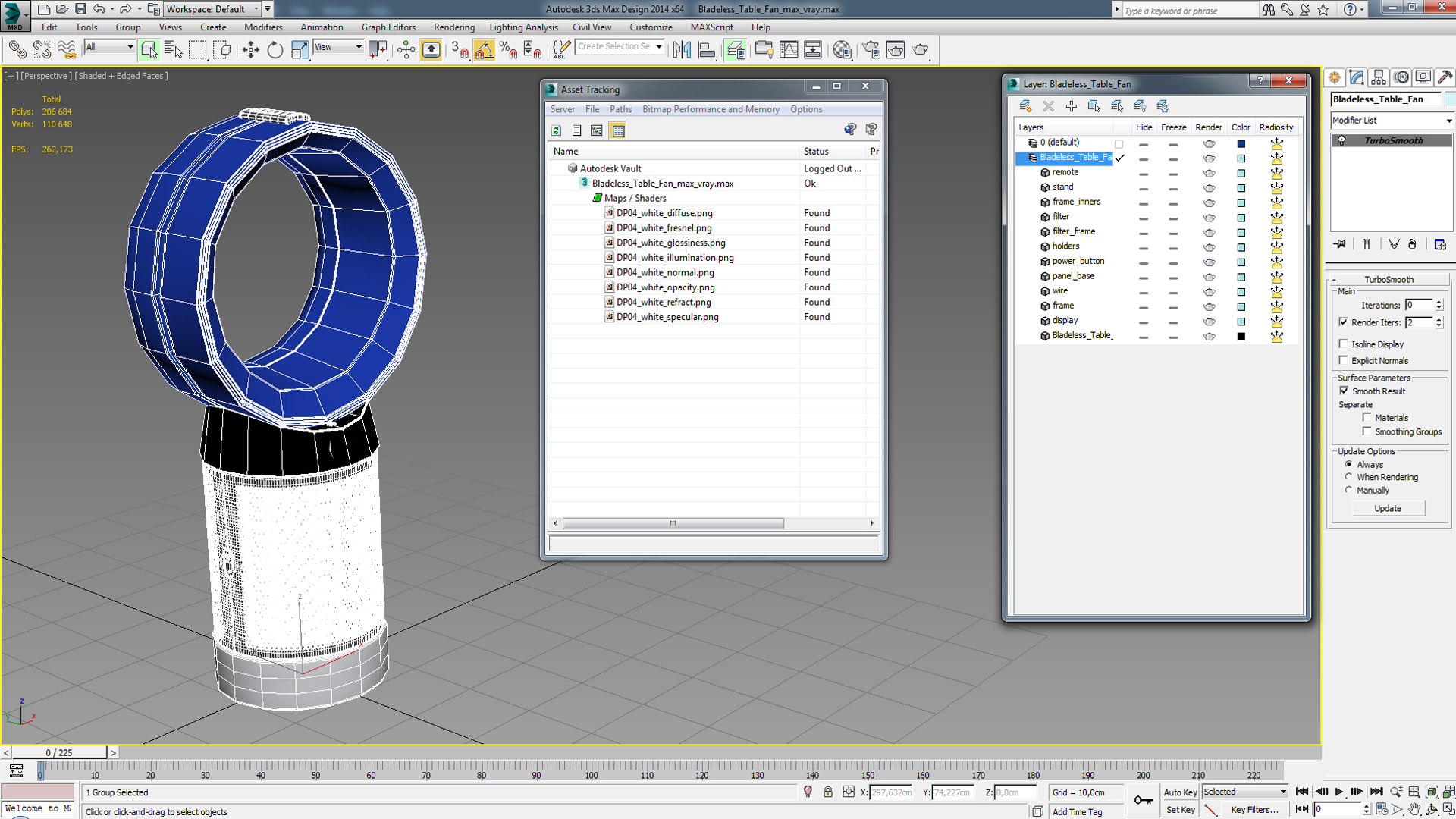 Bladeless Table Fan 3D model