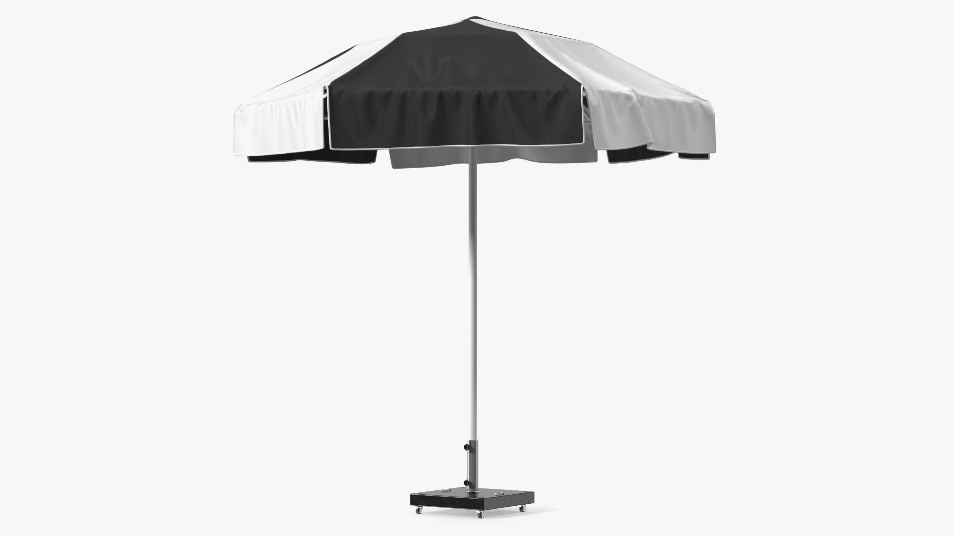 Beach Parasol Black and White 3D model