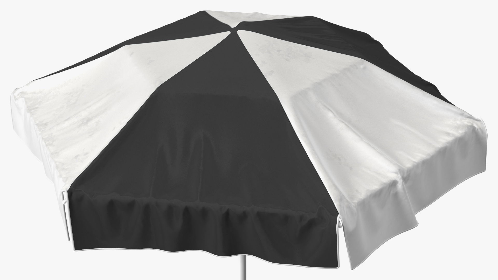 Beach Parasol Black and White 3D model