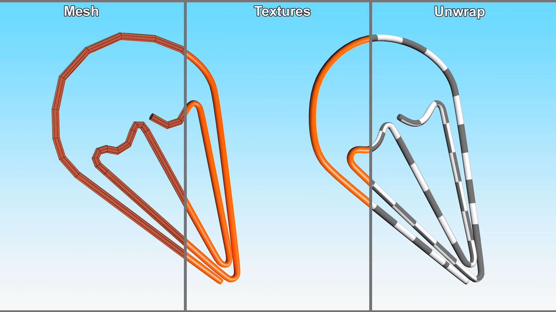 Parachute Shaped Paper Clip 3D