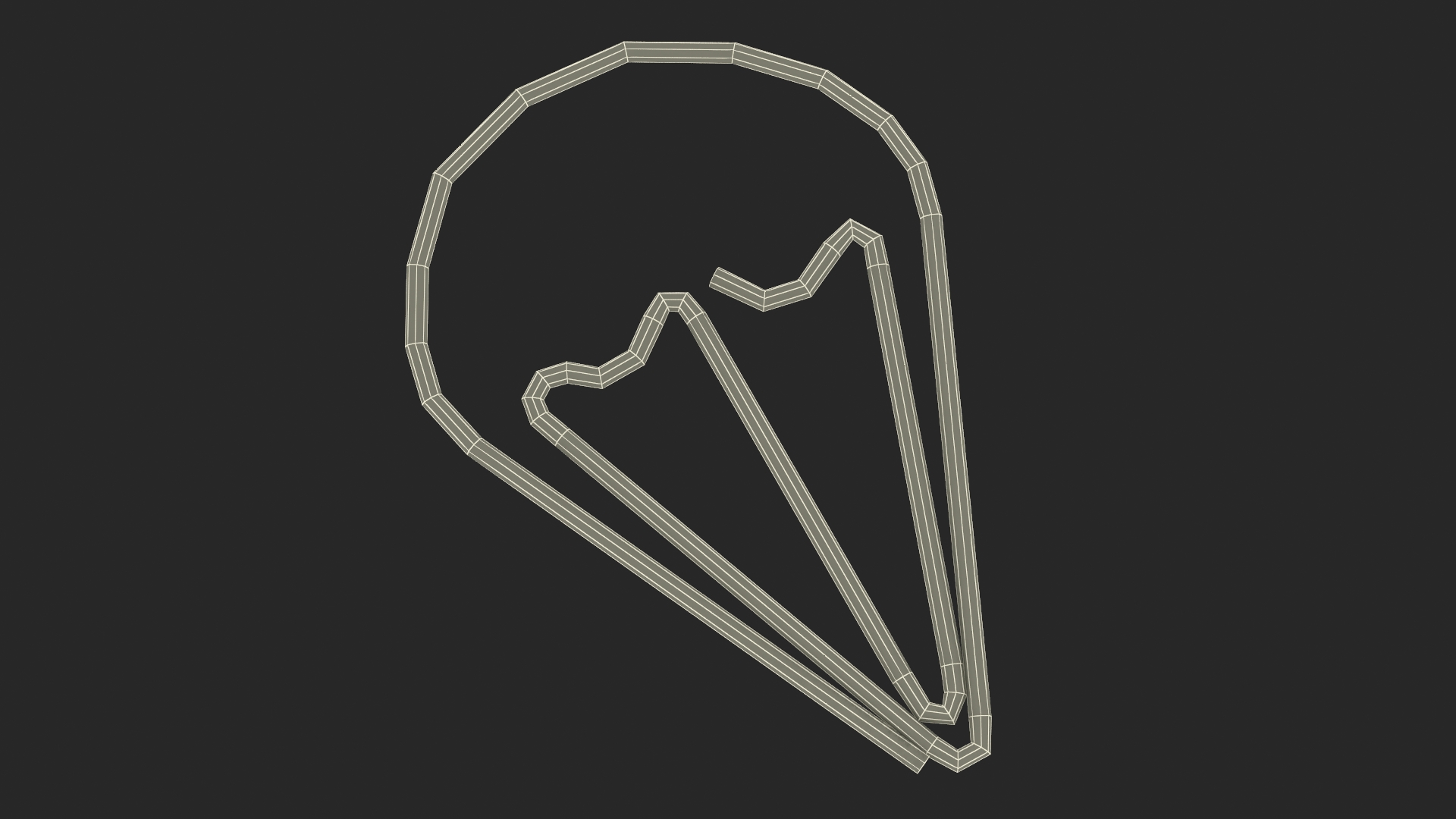 Parachute Shaped Paper Clip 3D