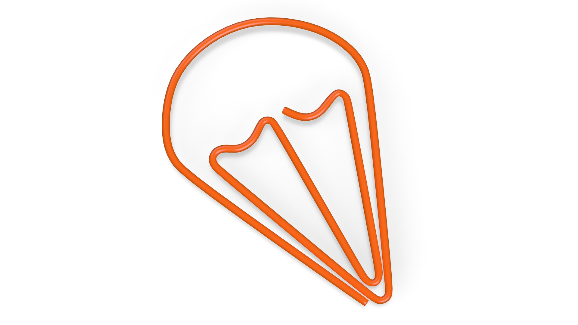 Parachute Shaped Paper Clip 3D