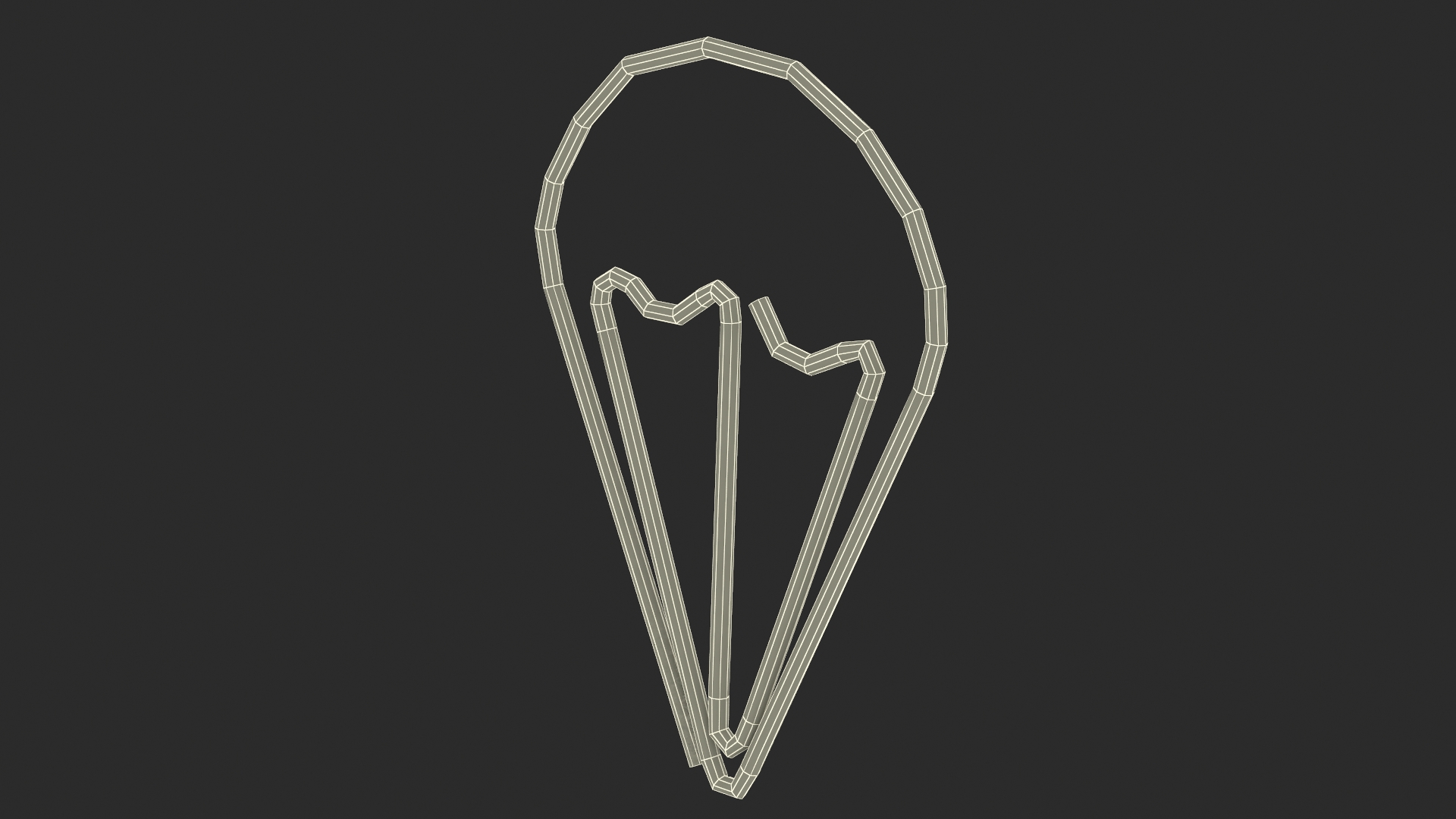 Parachute Shaped Paper Clip 3D