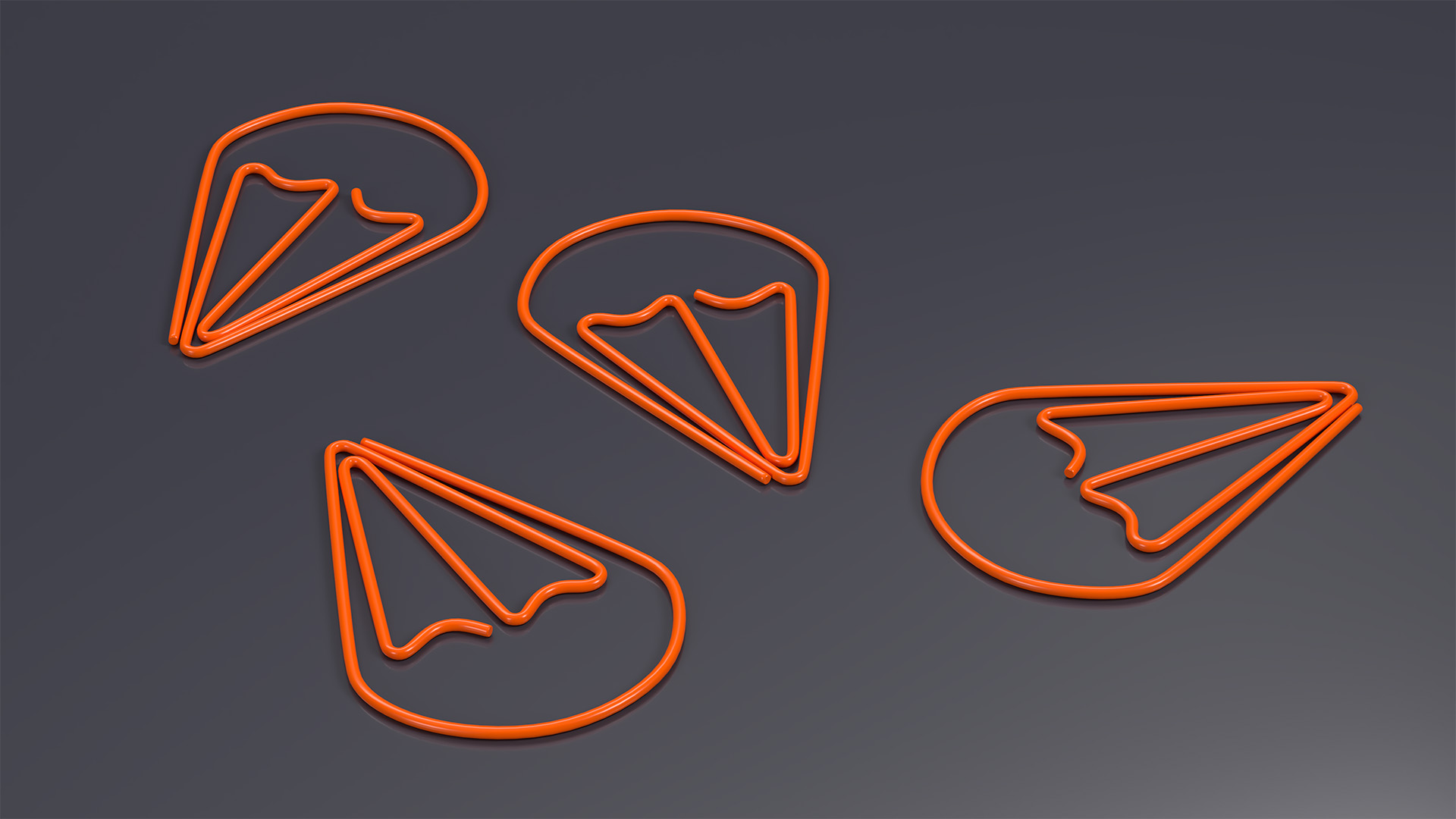 Parachute Shaped Paper Clip 3D