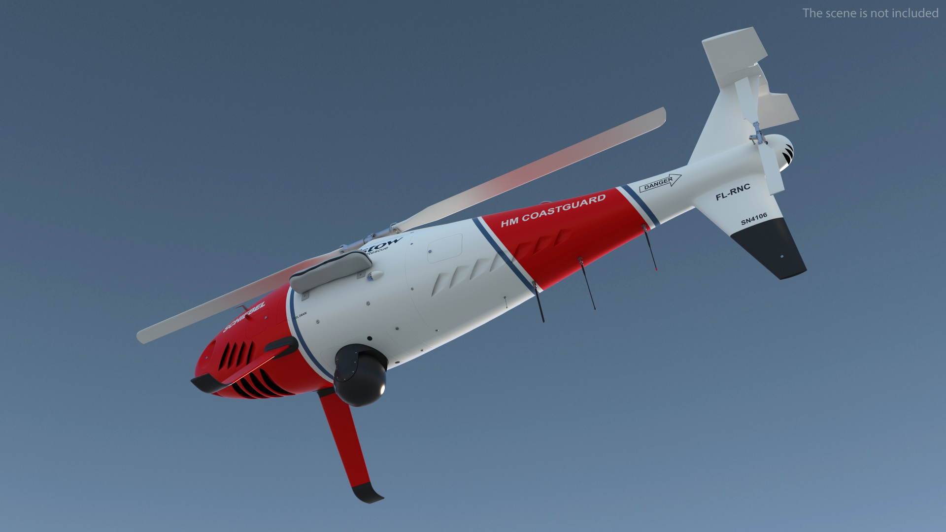 Schiebel Camcopter S100 UAV Coast Guard 3D model