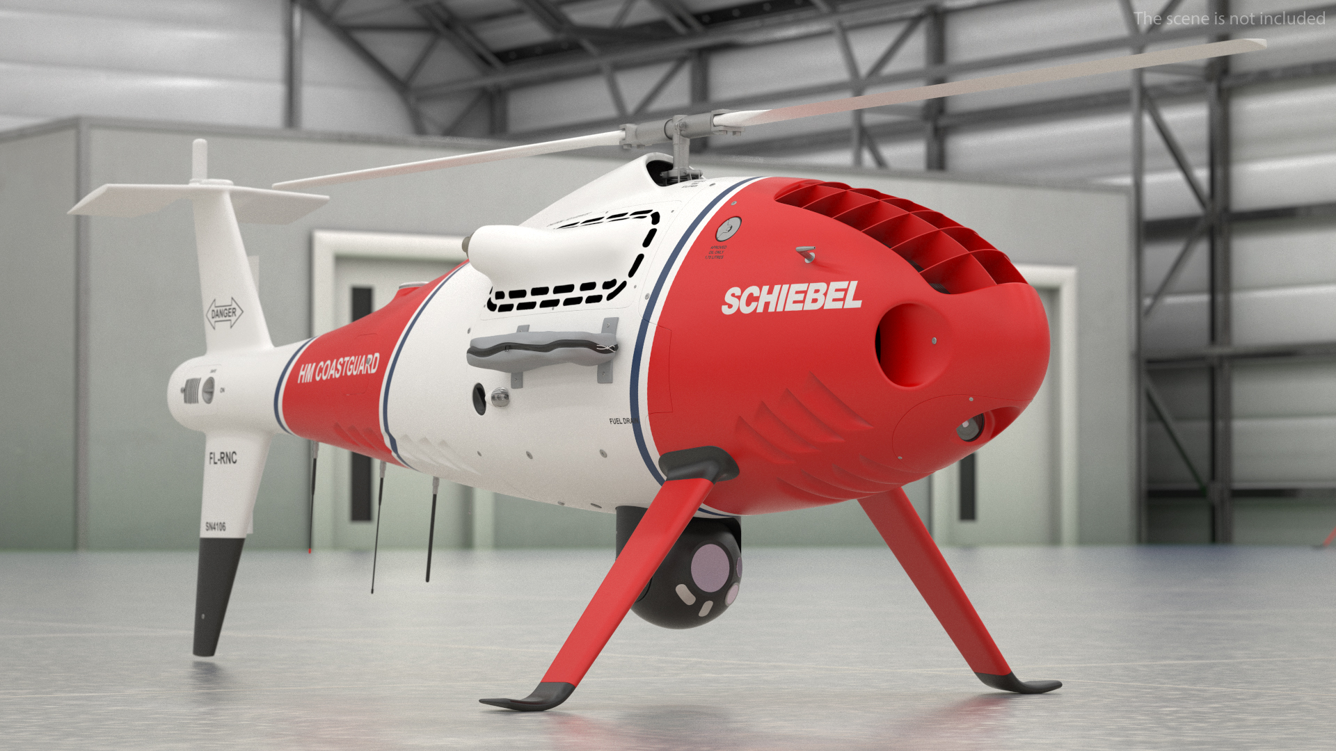 Schiebel Camcopter S100 UAV Coast Guard 3D model